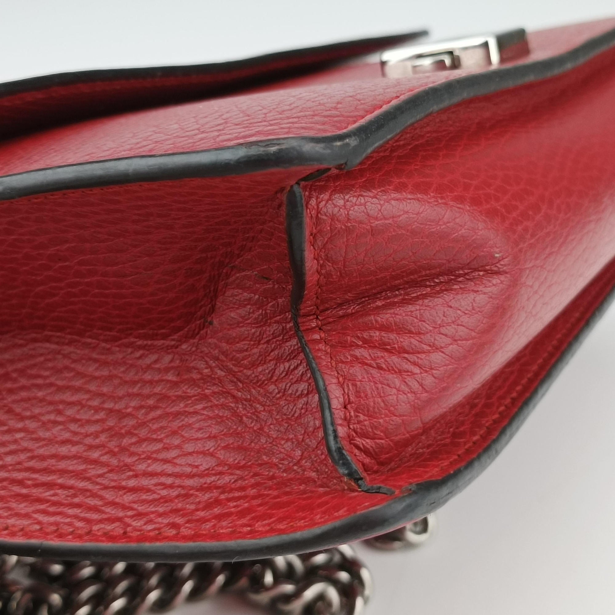 Secondhand Gucci Dionysus Red Leather 499623 shoulderbag | stylenewstar