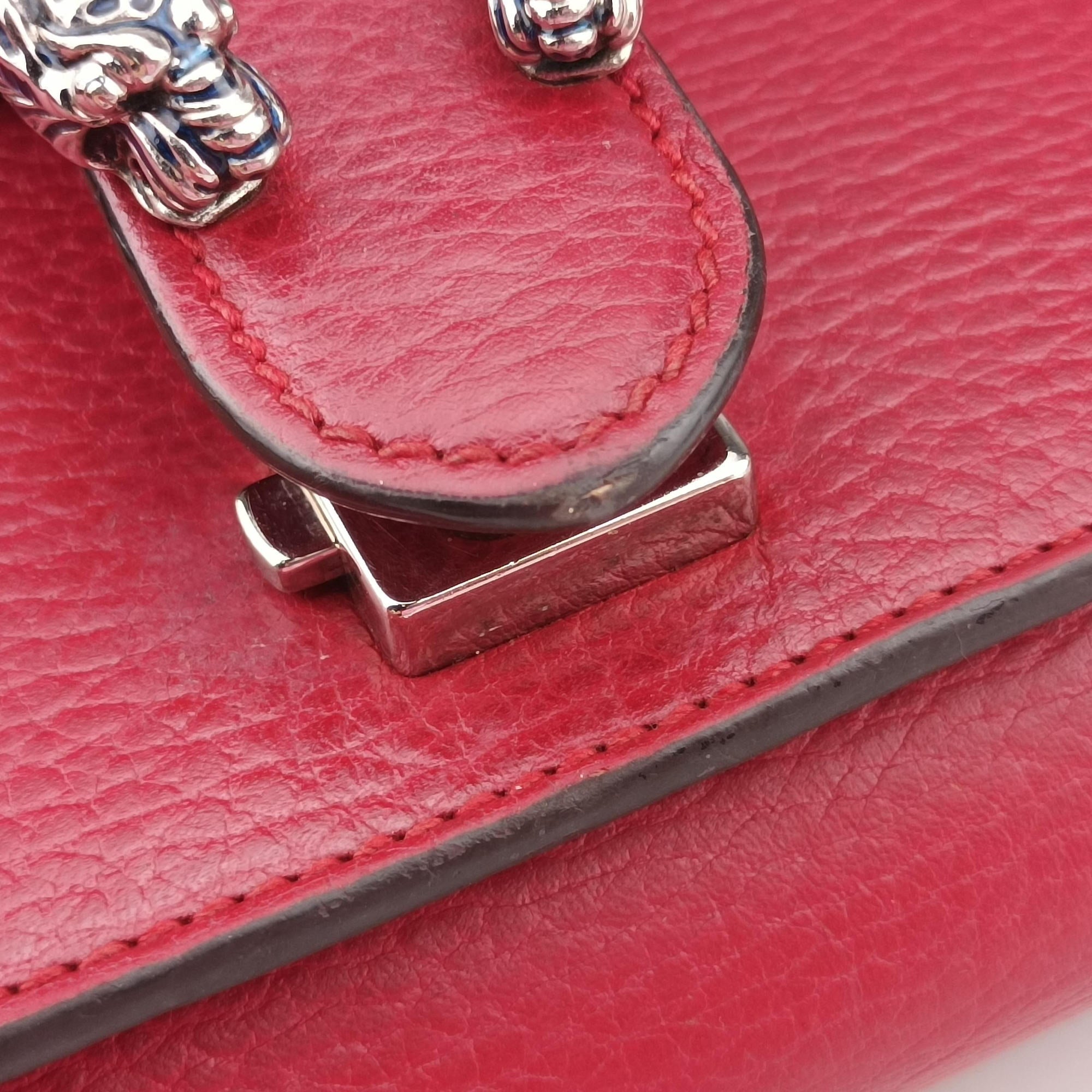 Secondhand Gucci Dionysus Red Leather 499623 shoulderbag | stylenewstar