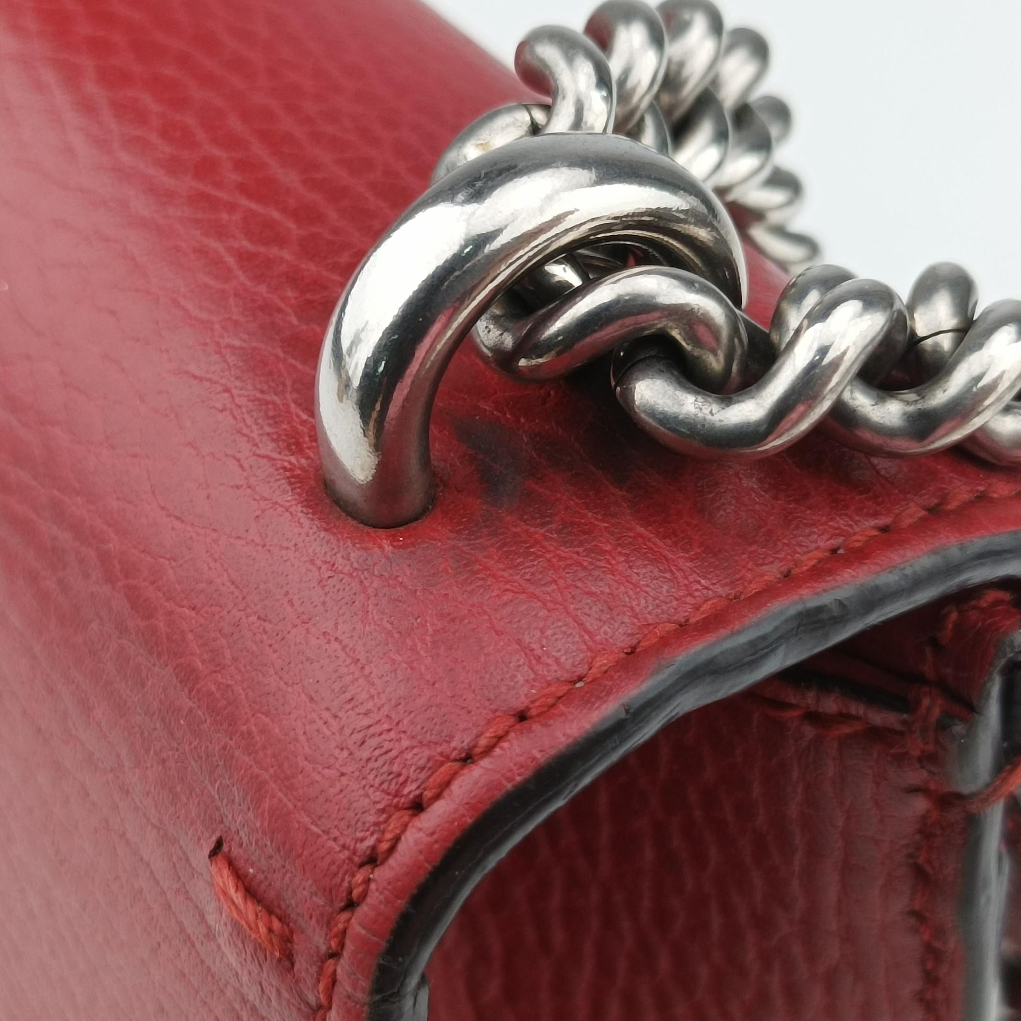 Secondhand Gucci Dionysus Red Leather 499623 shoulderbag | stylenewstar