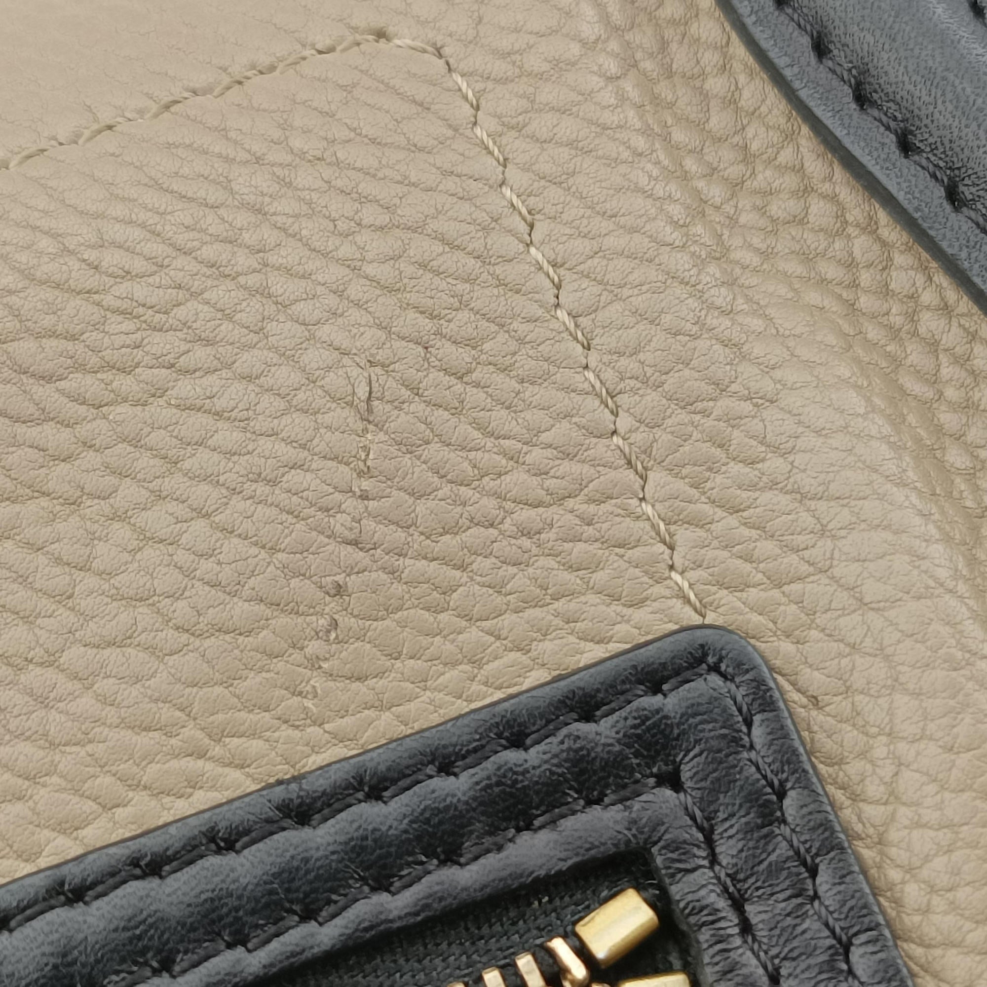 Vintage Celine Luggage Mini Shopper Beige×black×blue Suede × leather  shoulderbag | stylenewstar