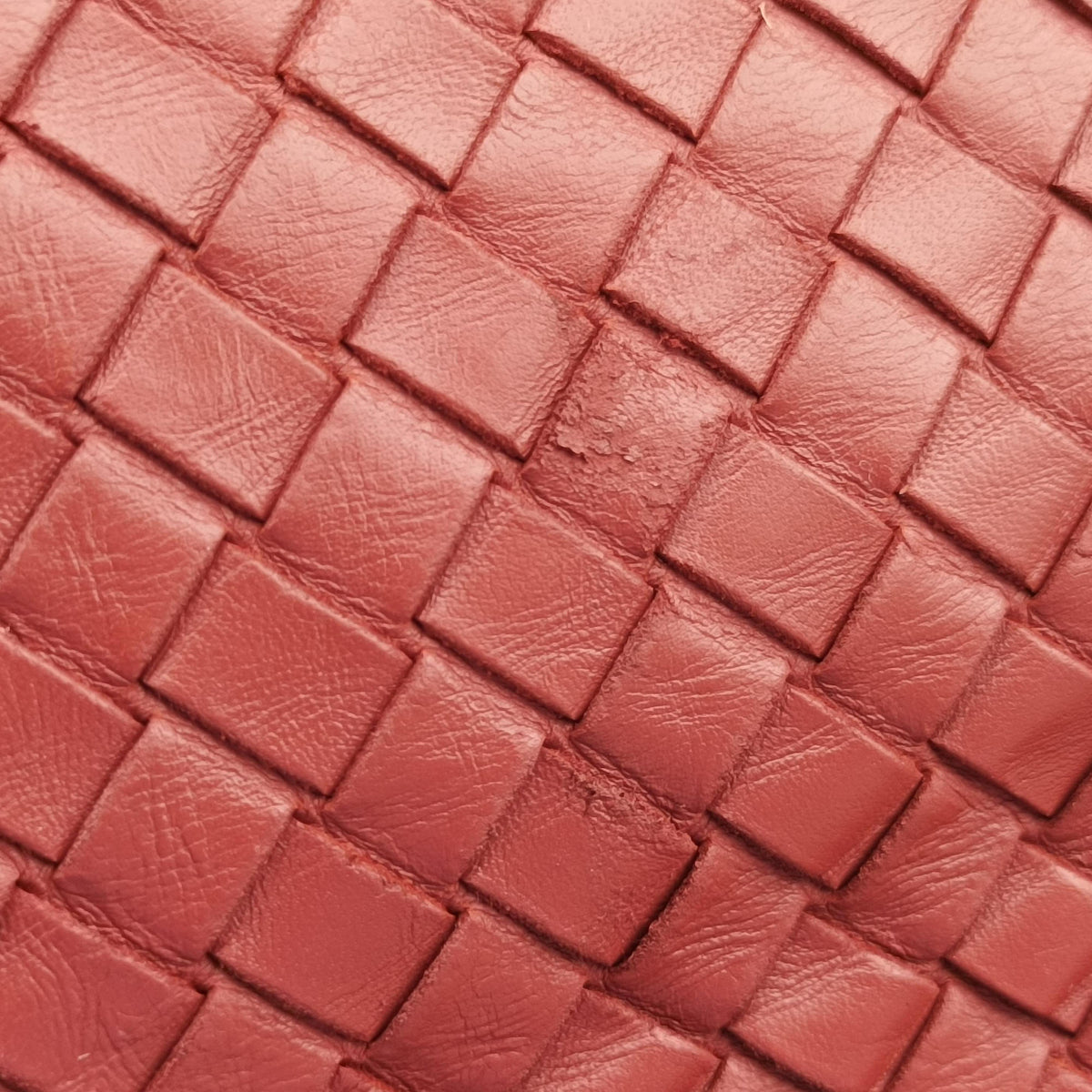 Pre-owned Bottega Veneta Intrecciato Red lambskin  shoulderbag | stylenewstar