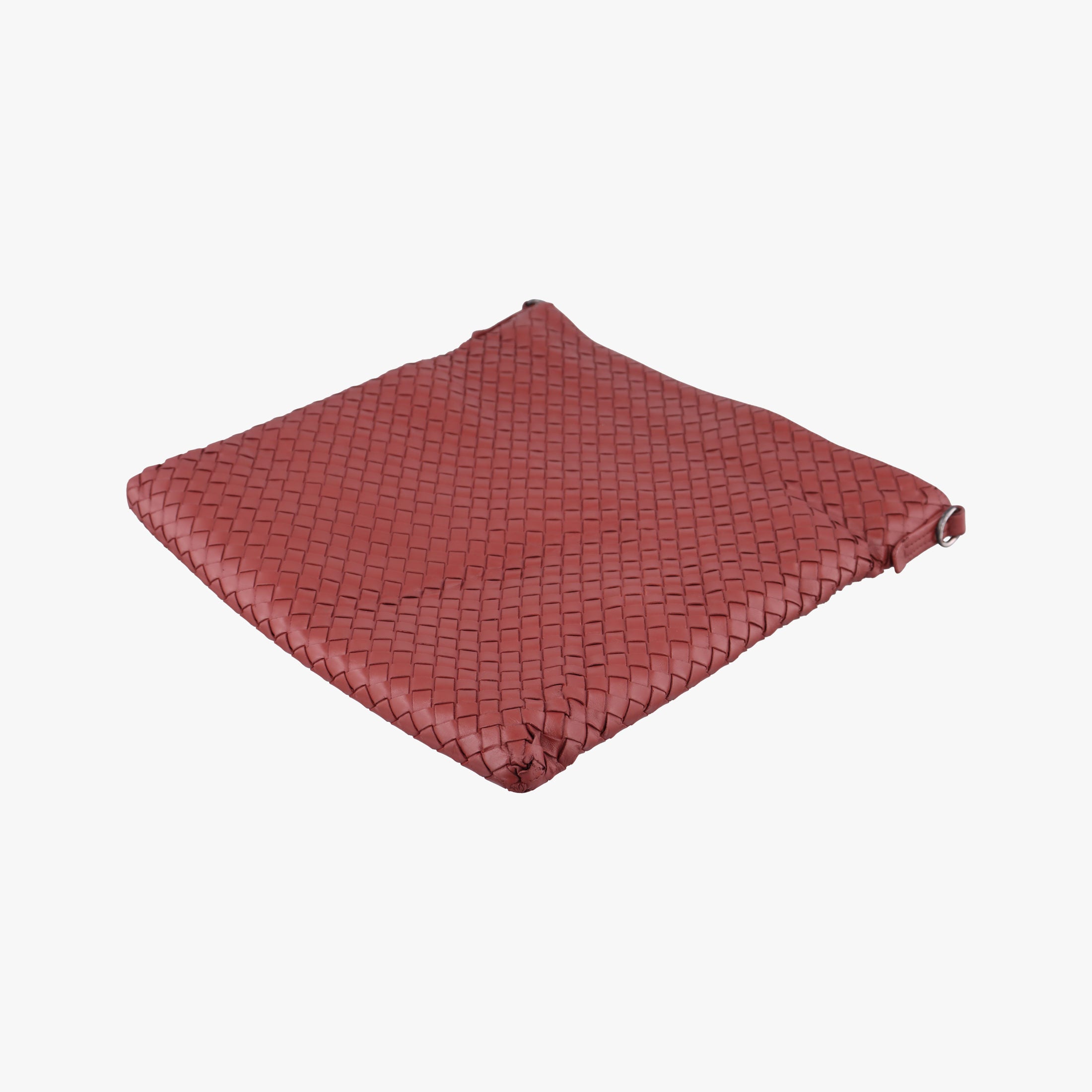 Pre-owned Bottega Veneta Intrecciato Red lambskin  shoulderbag | stylenewstar