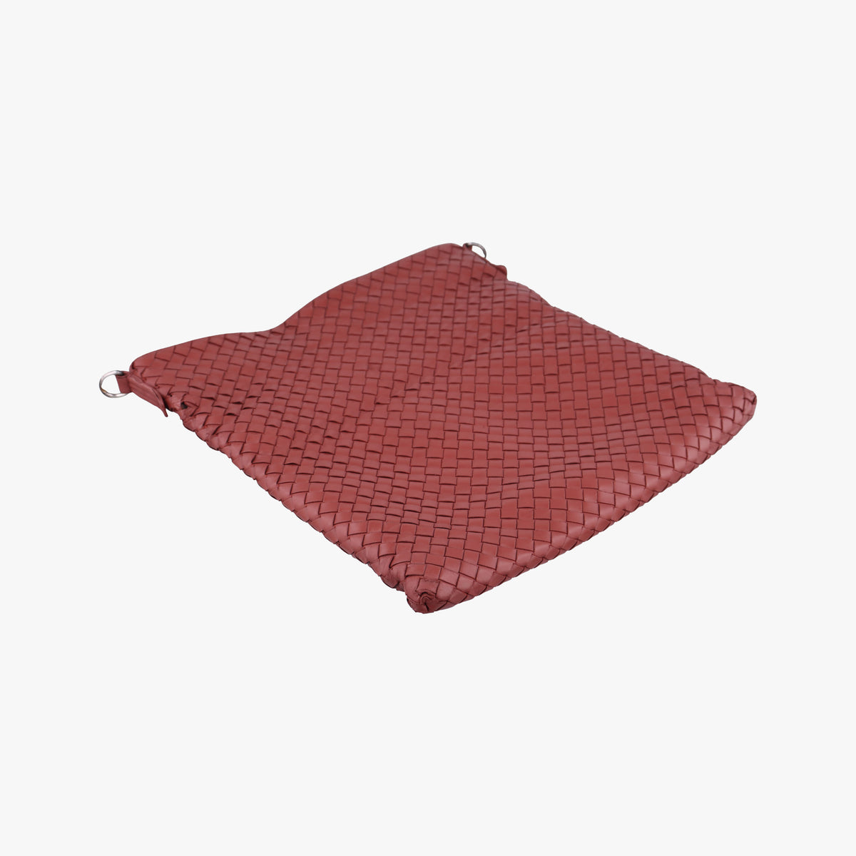 Pre-owned Bottega Veneta Intrecciato Red lambskin  shoulderbag | stylenewstar
