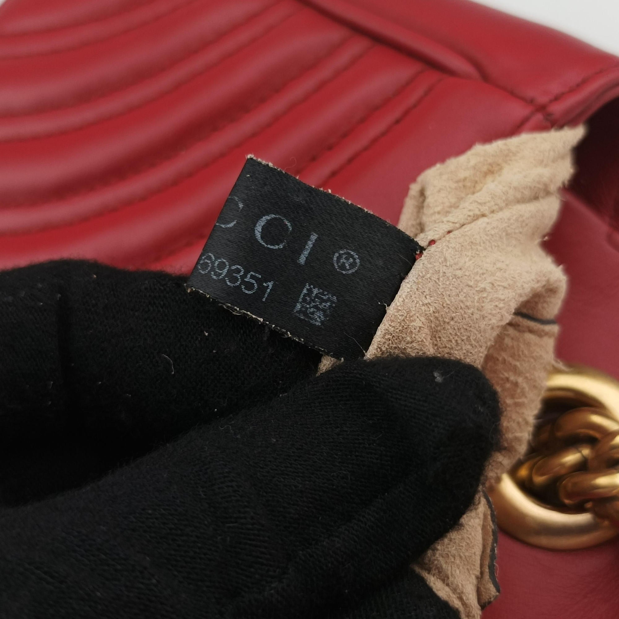 Secondhand Gucci GG Marmont Red Leather 446744 shoulderbag | stylenewstar