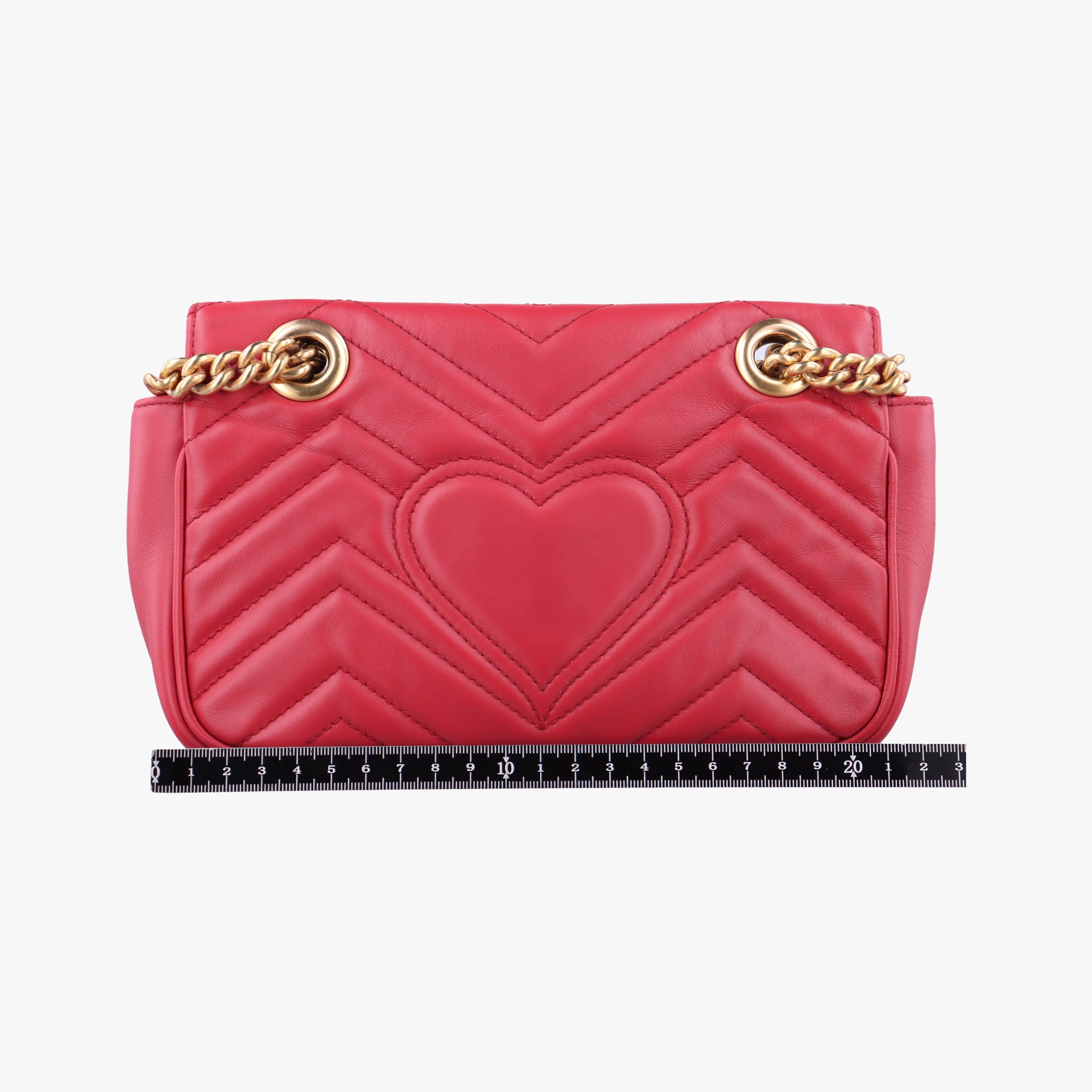 Secondhand Gucci GG Marmont Red Leather 446744 shoulderbag | stylenewstar