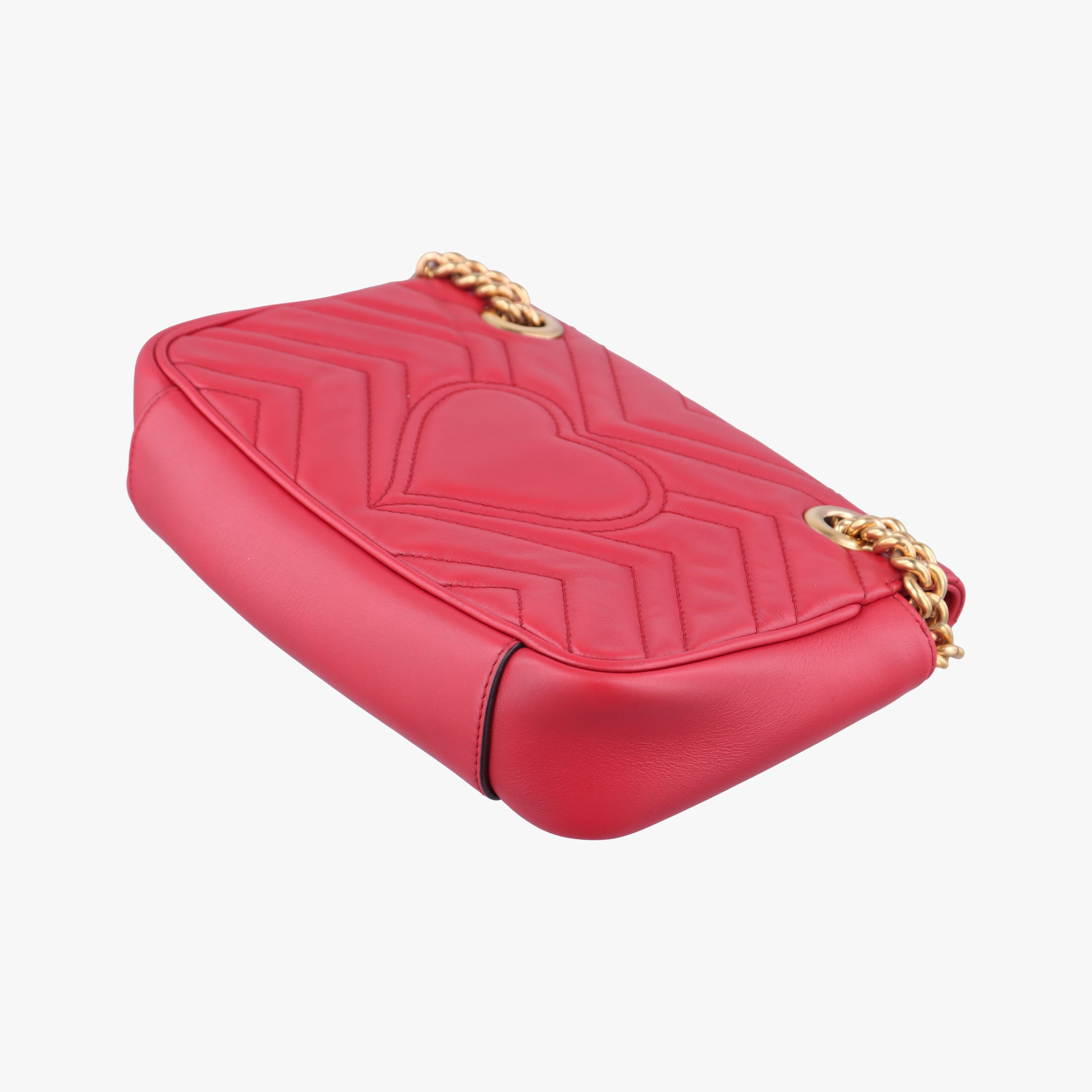 Secondhand Gucci GG Marmont Red Leather 446744 shoulderbag | stylenewstar