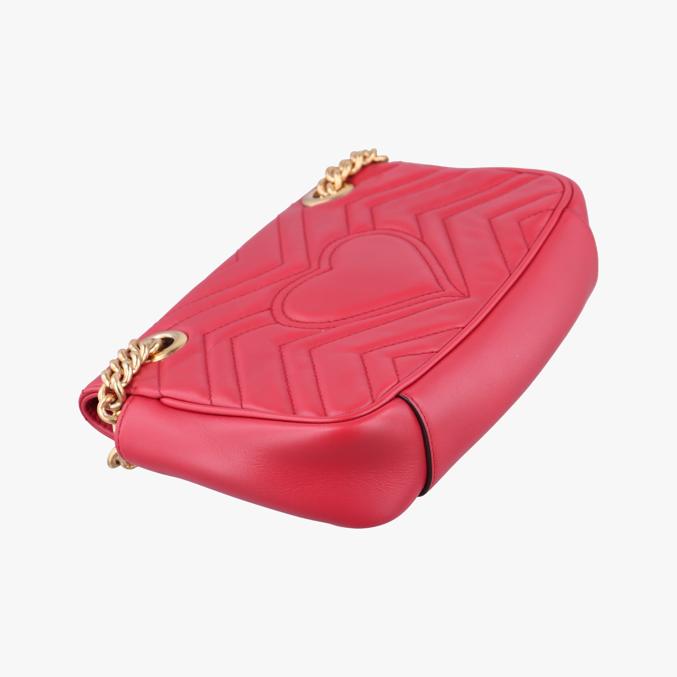 Secondhand Gucci GG Marmont Red Leather 446744 shoulderbag | stylenewstar