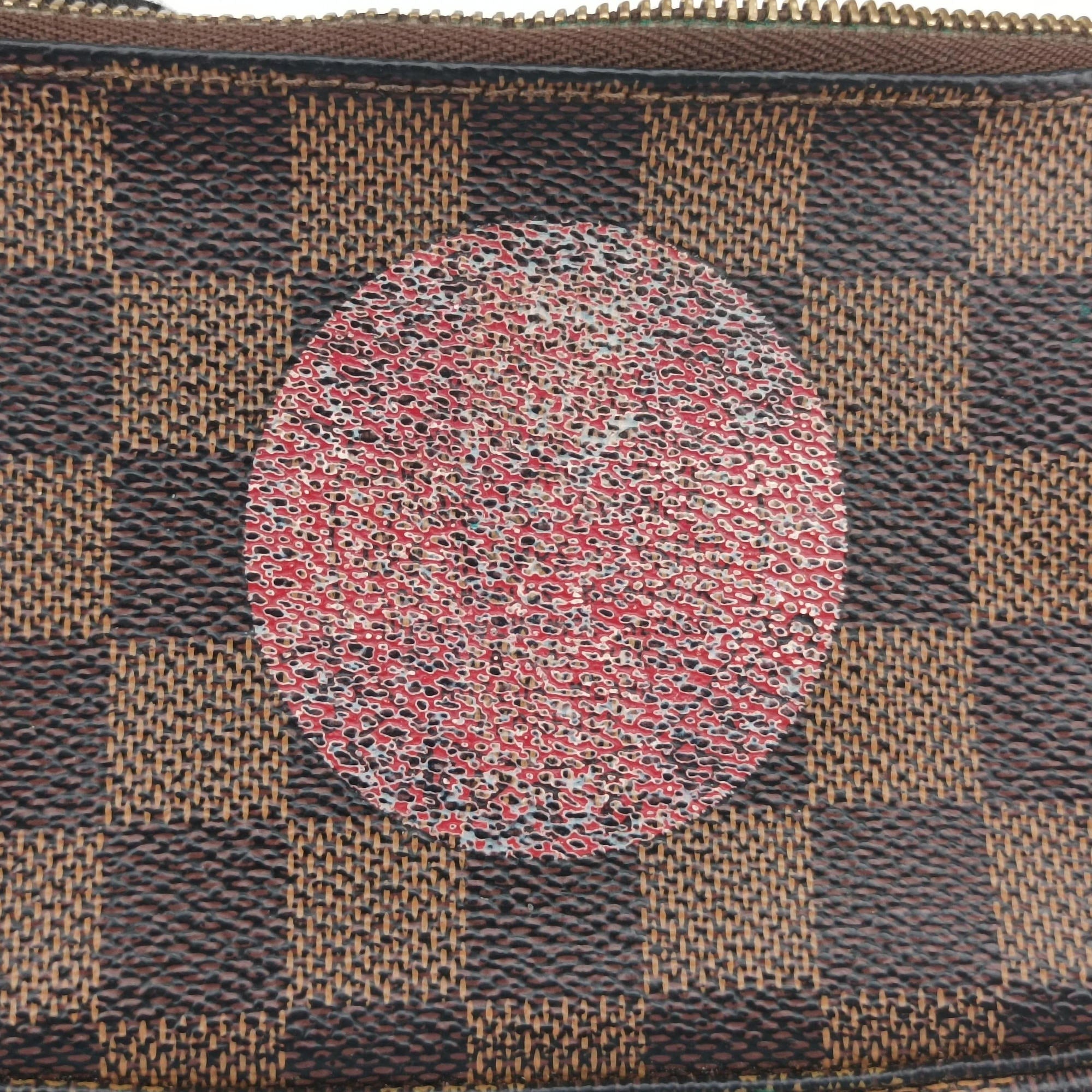 Secondhand Louis Vuitton T&B Mini Pochette Accessoires EBENE×multi Damier Canvas N58011 handbag | stylenewstar