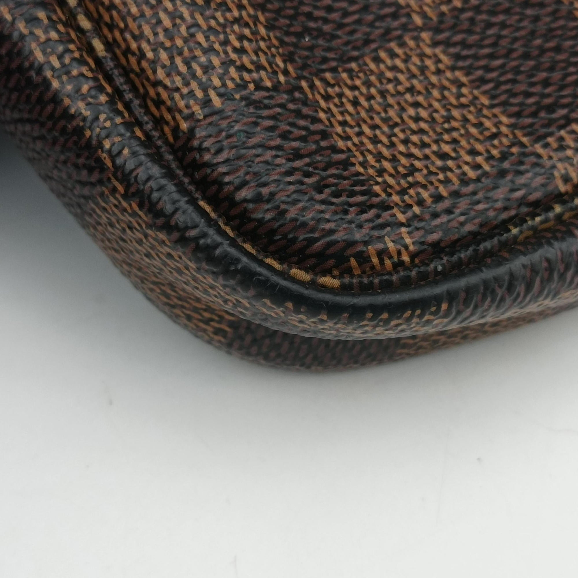 Secondhand Louis Vuitton T&B Mini Pochette Accessoires EBENE×multi Damier Canvas N58011 handbag | stylenewstar
