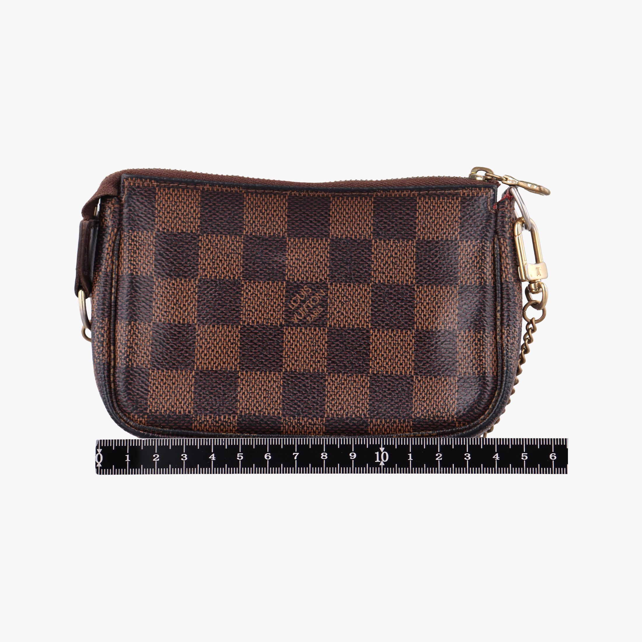 Secondhand Louis Vuitton T&B Mini Pochette Accessoires EBENE×multi Damier Canvas N58011 handbag | stylenewstar