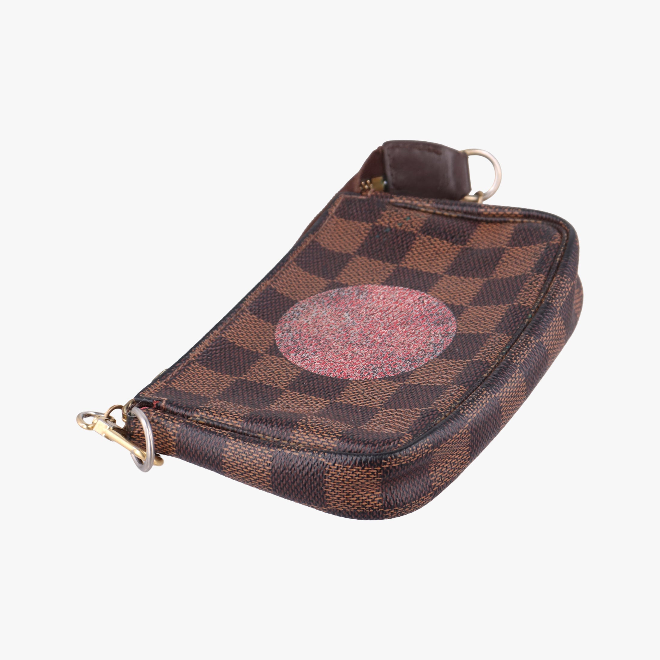Secondhand Louis Vuitton T&B Mini Pochette Accessoires EBENE×multi Damier Canvas N58011 handbag | stylenewstar