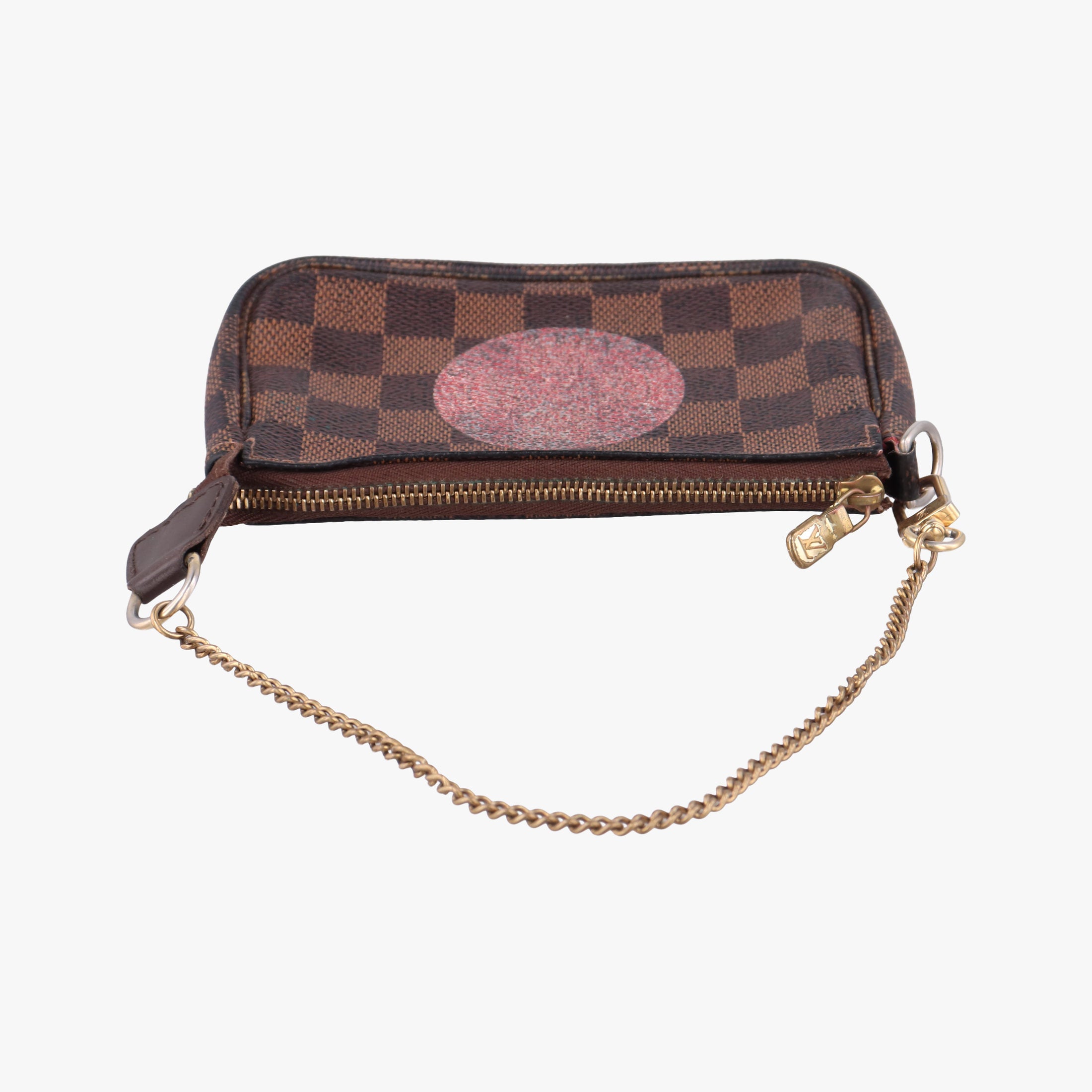 Secondhand Louis Vuitton T&B Mini Pochette Accessoires EBENE×multi Damier Canvas N58011 handbag | stylenewstar