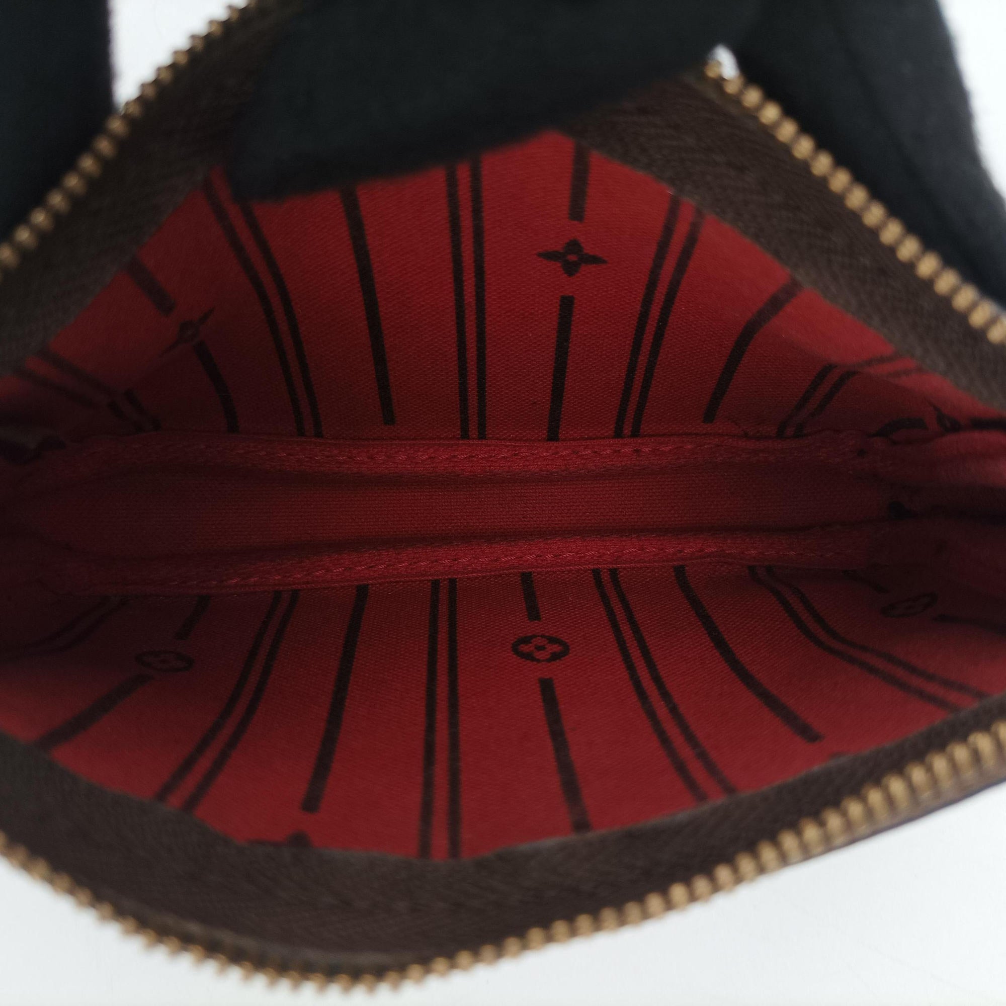 Secondhand Louis Vuitton T&B Mini Pochette Accessoires EBENE×multi Damier Canvas N58011 handbag | stylenewstar