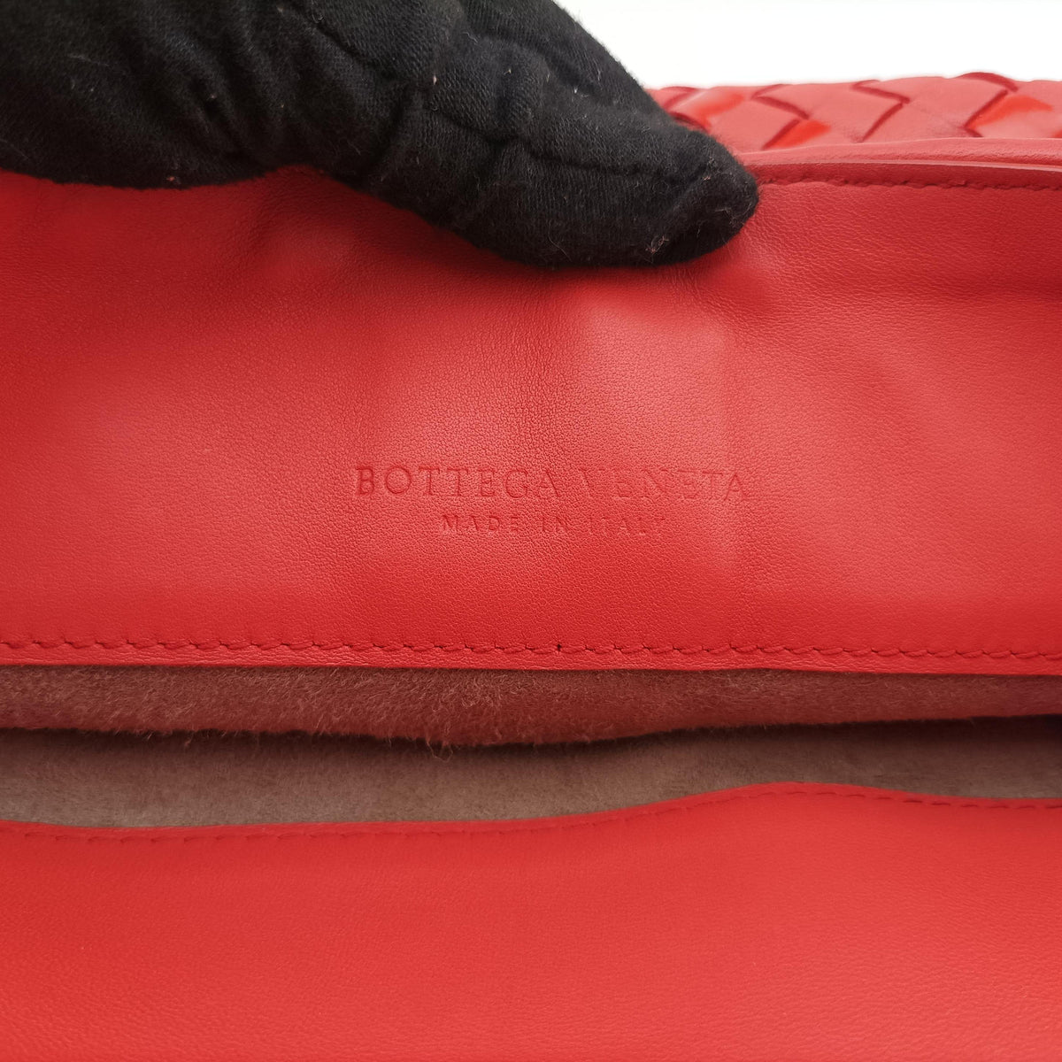 Pre-owned Bottega Veneta Intrecciato Olimpia Red lambskin  shoulderbag | stylenewstar
