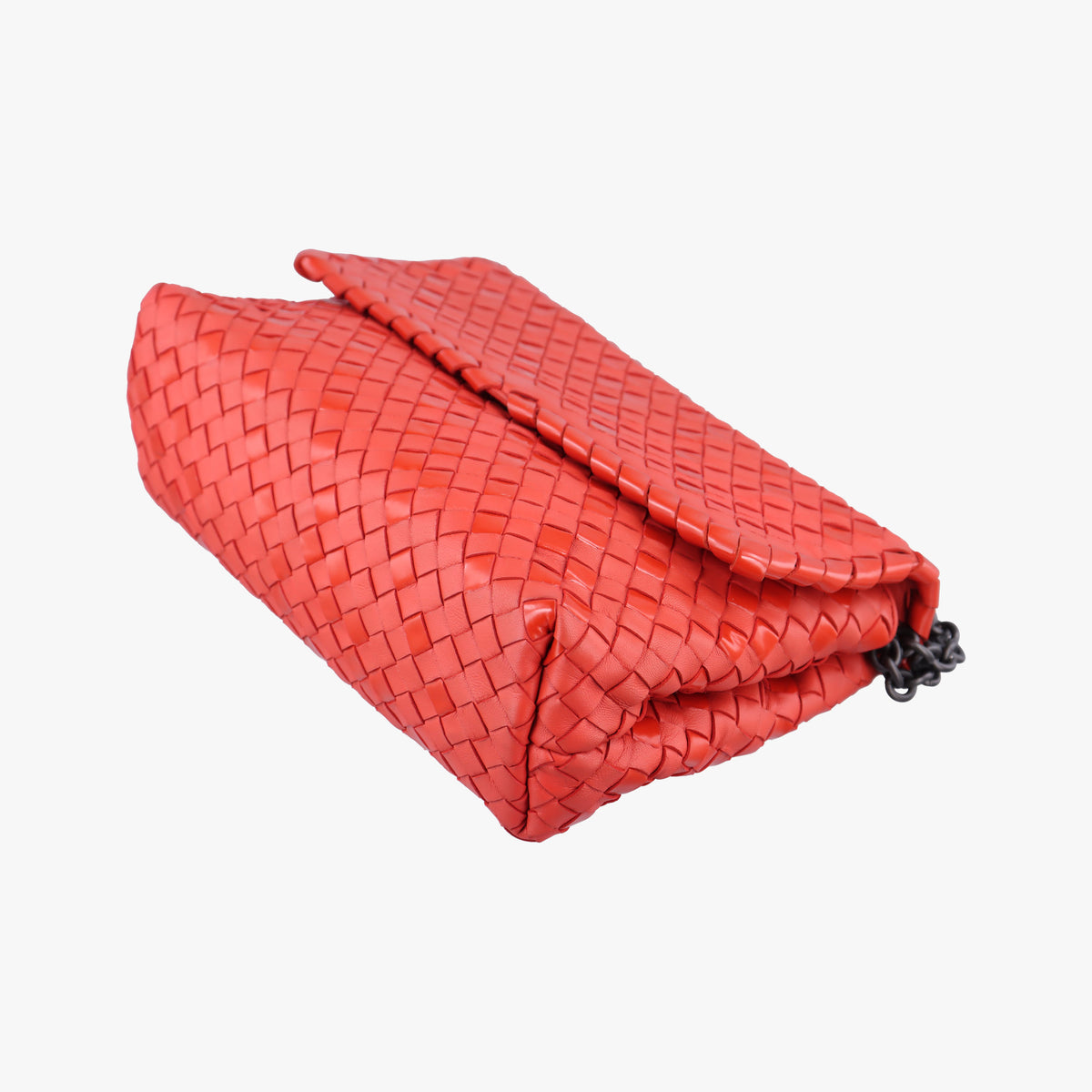 Pre-owned Bottega Veneta Intrecciato Olimpia Red lambskin  shoulderbag | stylenewstar