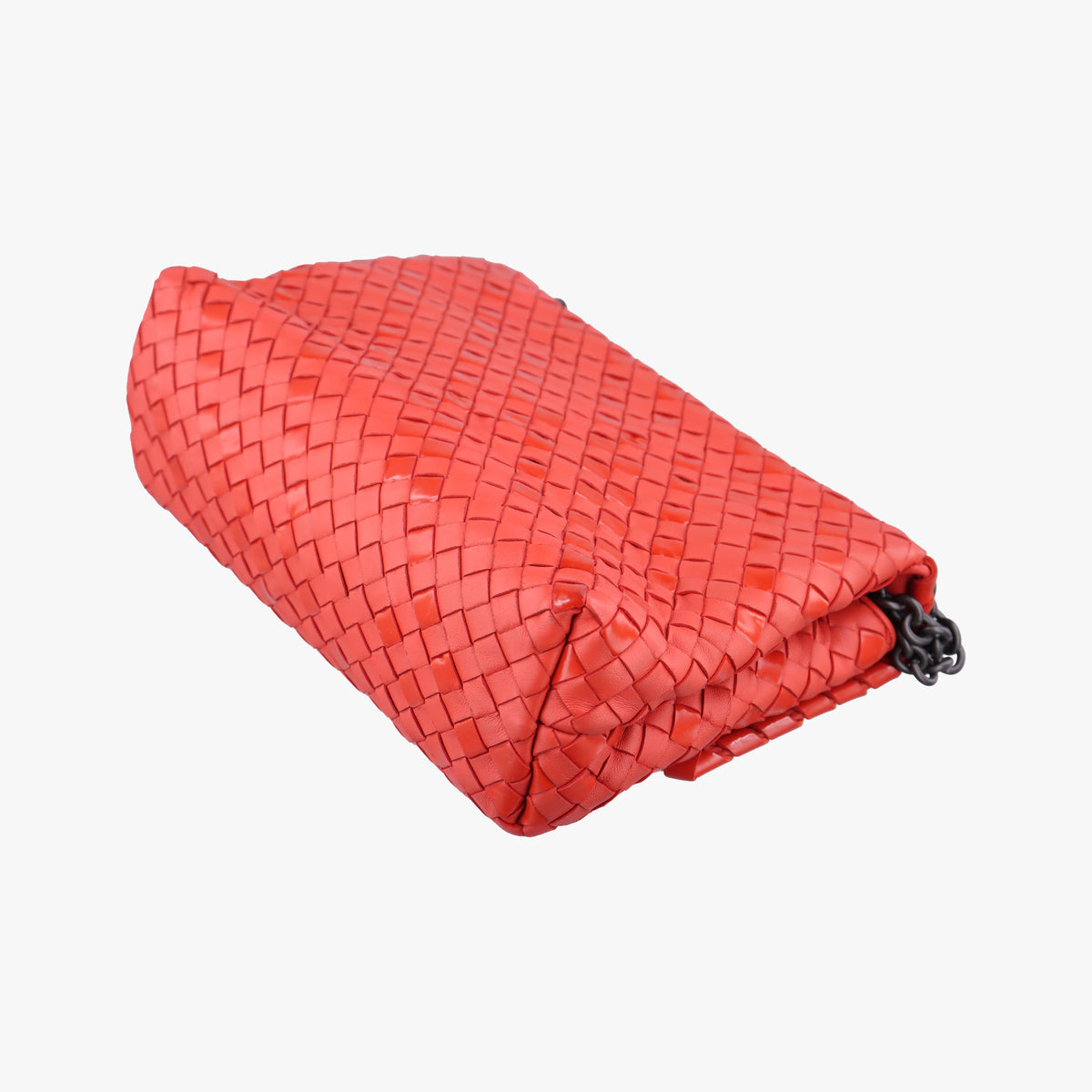 Pre-owned Bottega Veneta Intrecciato Olimpia Red lambskin  shoulderbag | stylenewstar