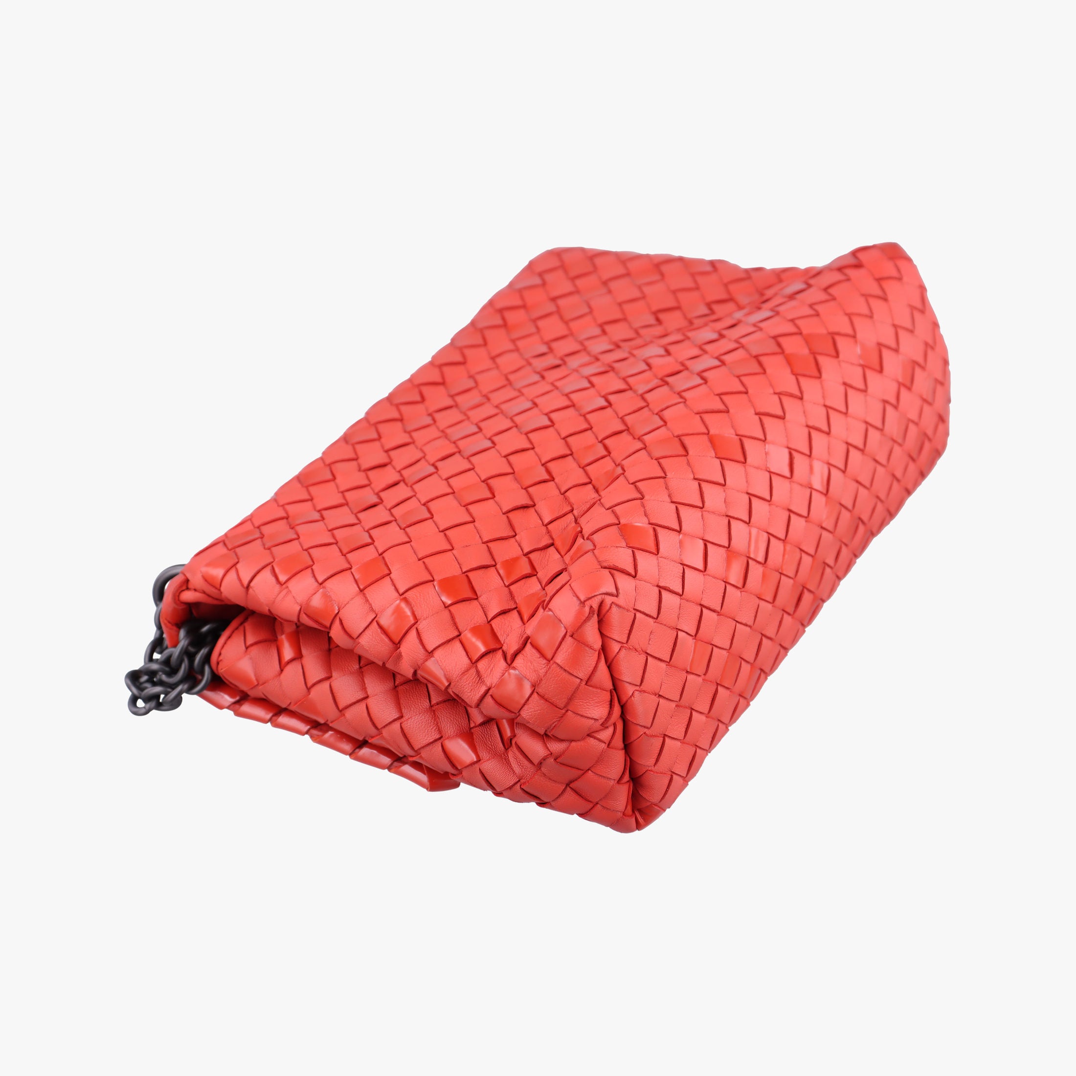 Pre-owned Bottega Veneta Intrecciato Olimpia Red lambskin  shoulderbag | stylenewstar