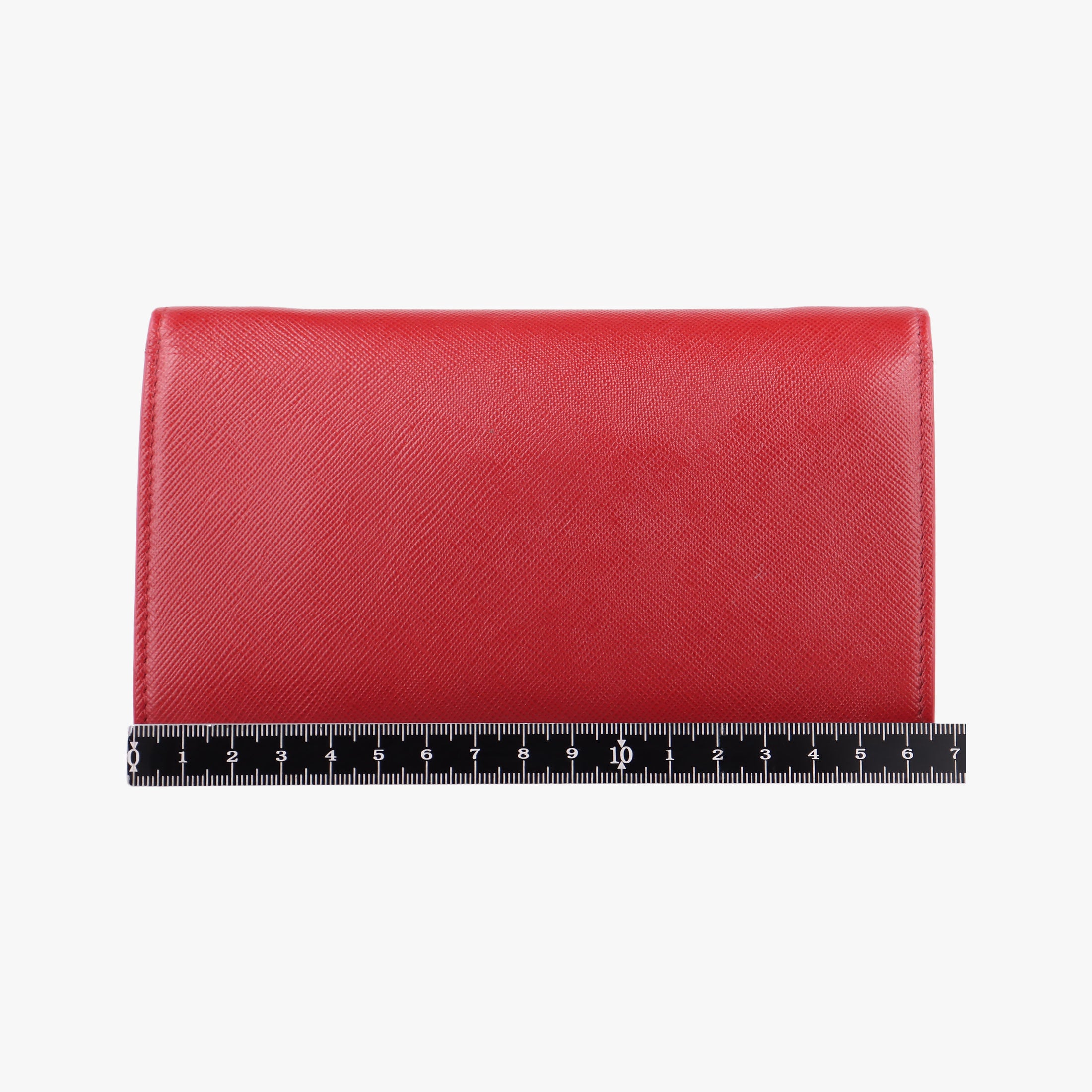 Pre-owned Prada Envelope Red x Orange Saffiano Leather  shoulderbag | stylenewstar