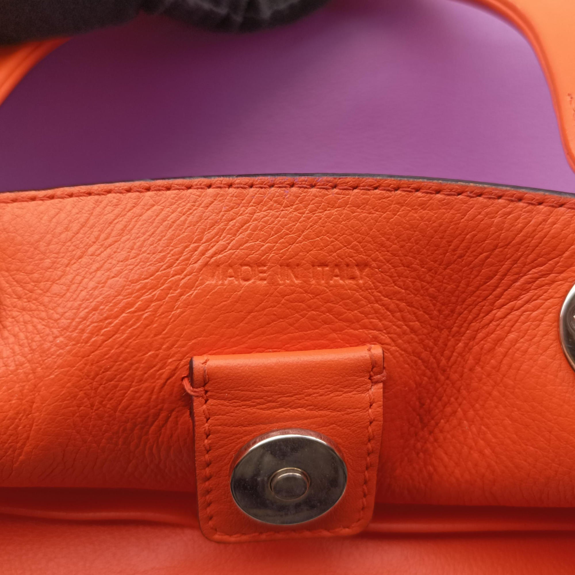 Secondhand Christian Dior Diorissimo Purple×Orange Leather  handbag | stylenewstar
