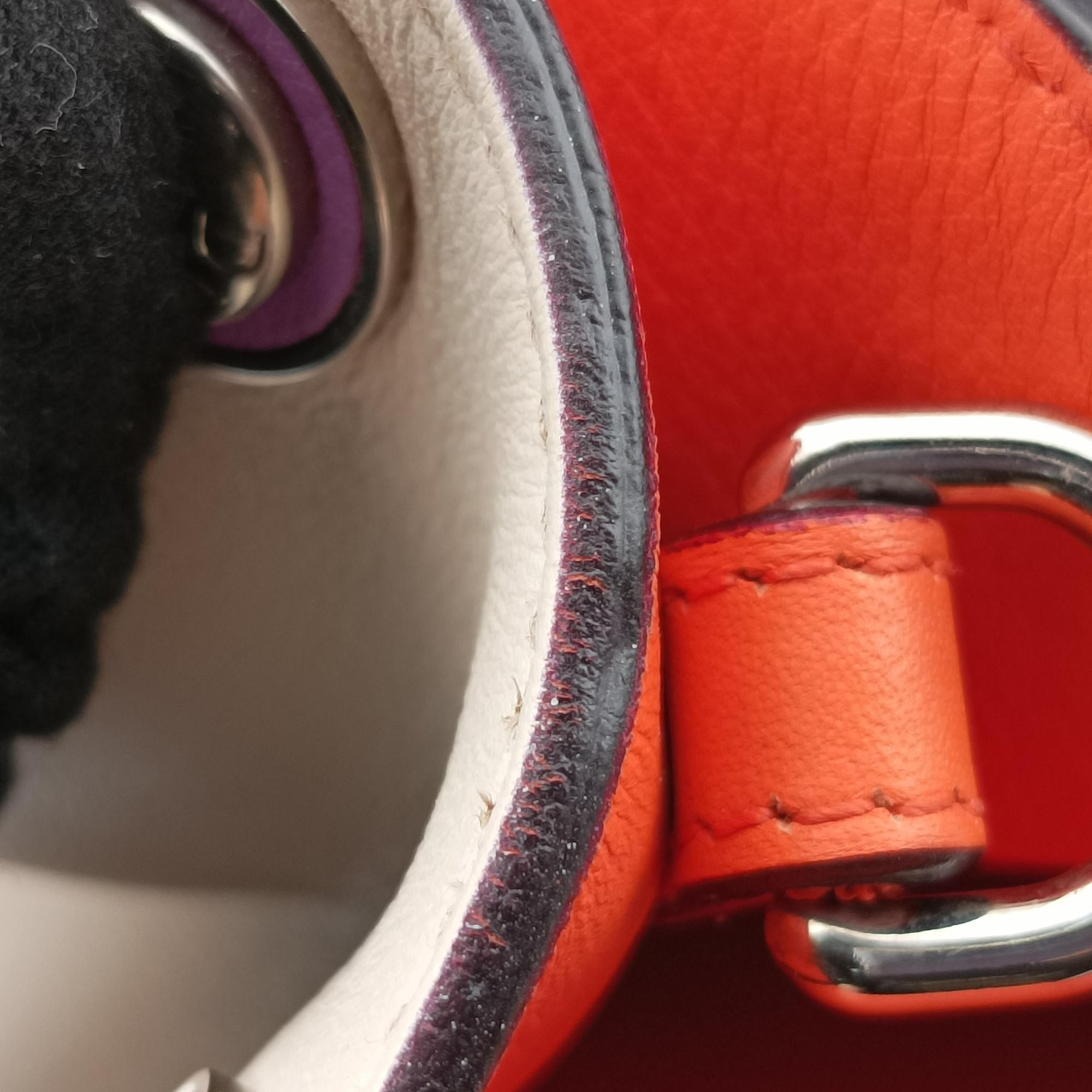 Secondhand Christian Dior Diorissimo Purple×Orange Leather  handbag | stylenewstar
