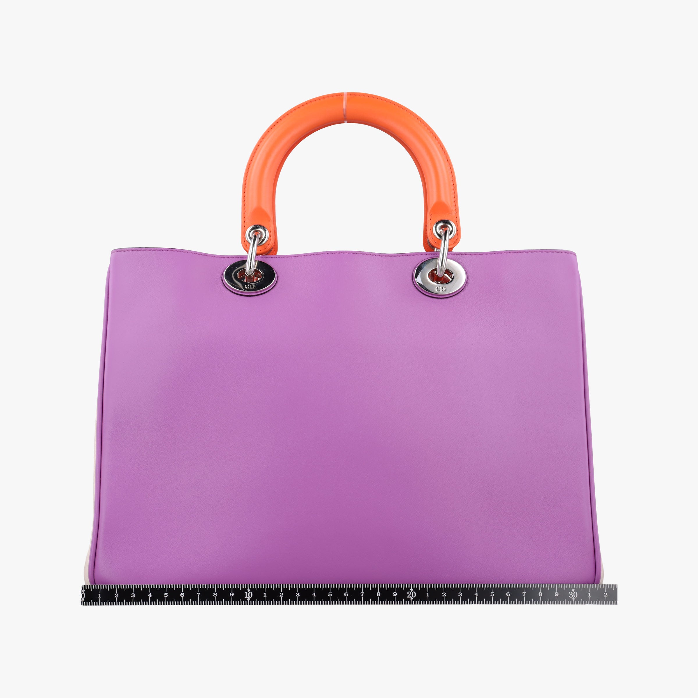 Secondhand Christian Dior Diorissimo Purple×Orange Leather  handbag | stylenewstar