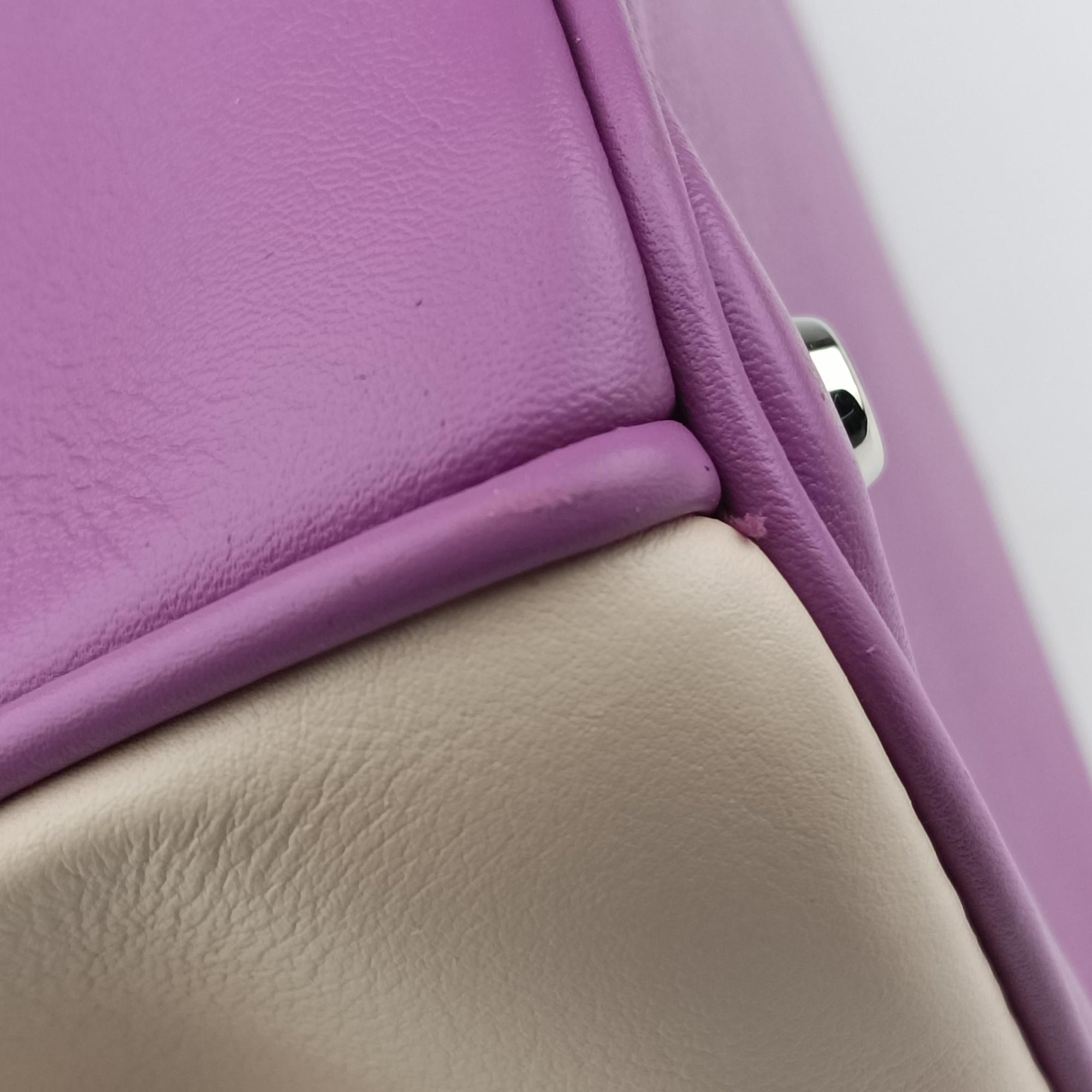 Secondhand Christian Dior Diorissimo Purple×Orange Leather  handbag | stylenewstar
