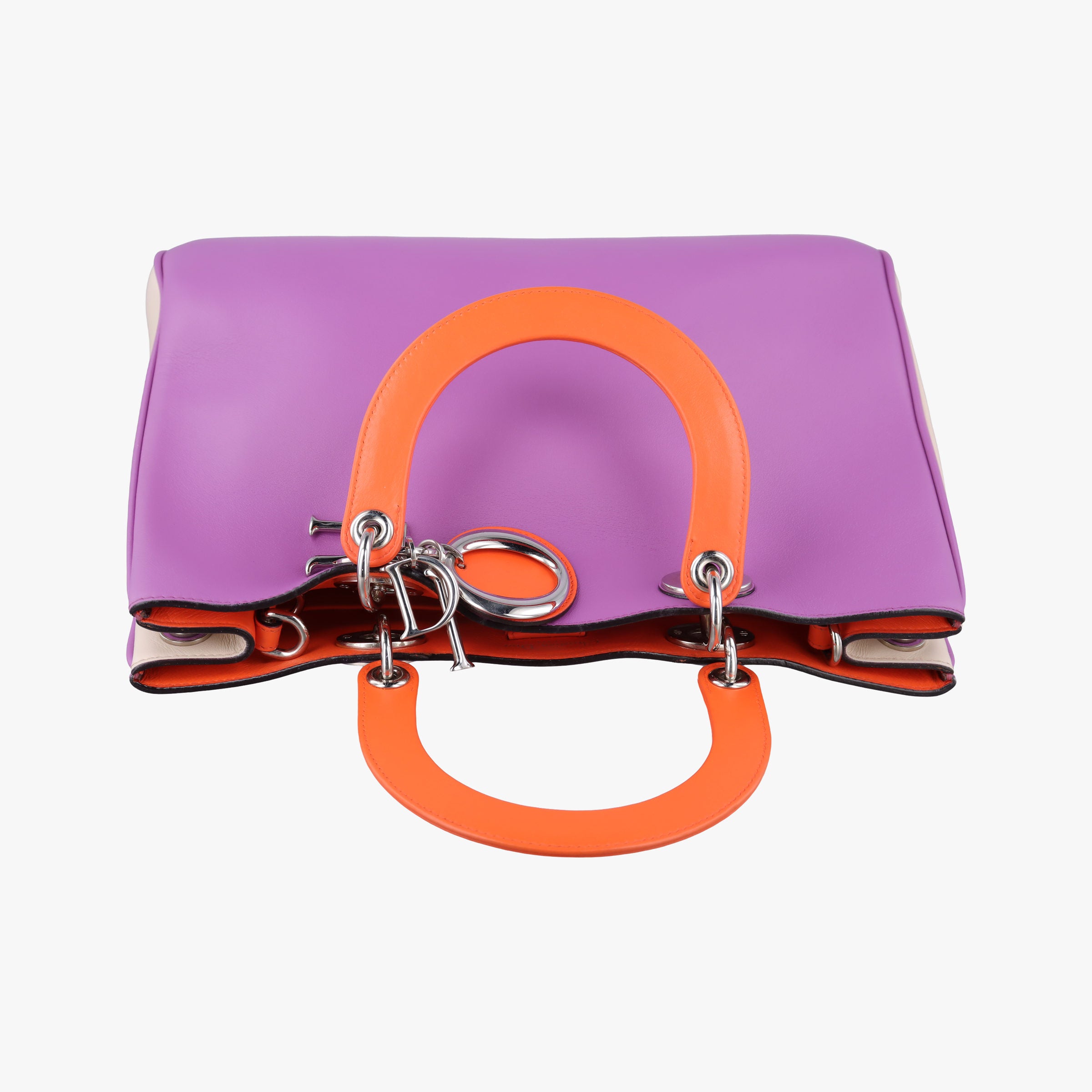 Secondhand Christian Dior Diorissimo Purple×Orange Leather  handbag | stylenewstar