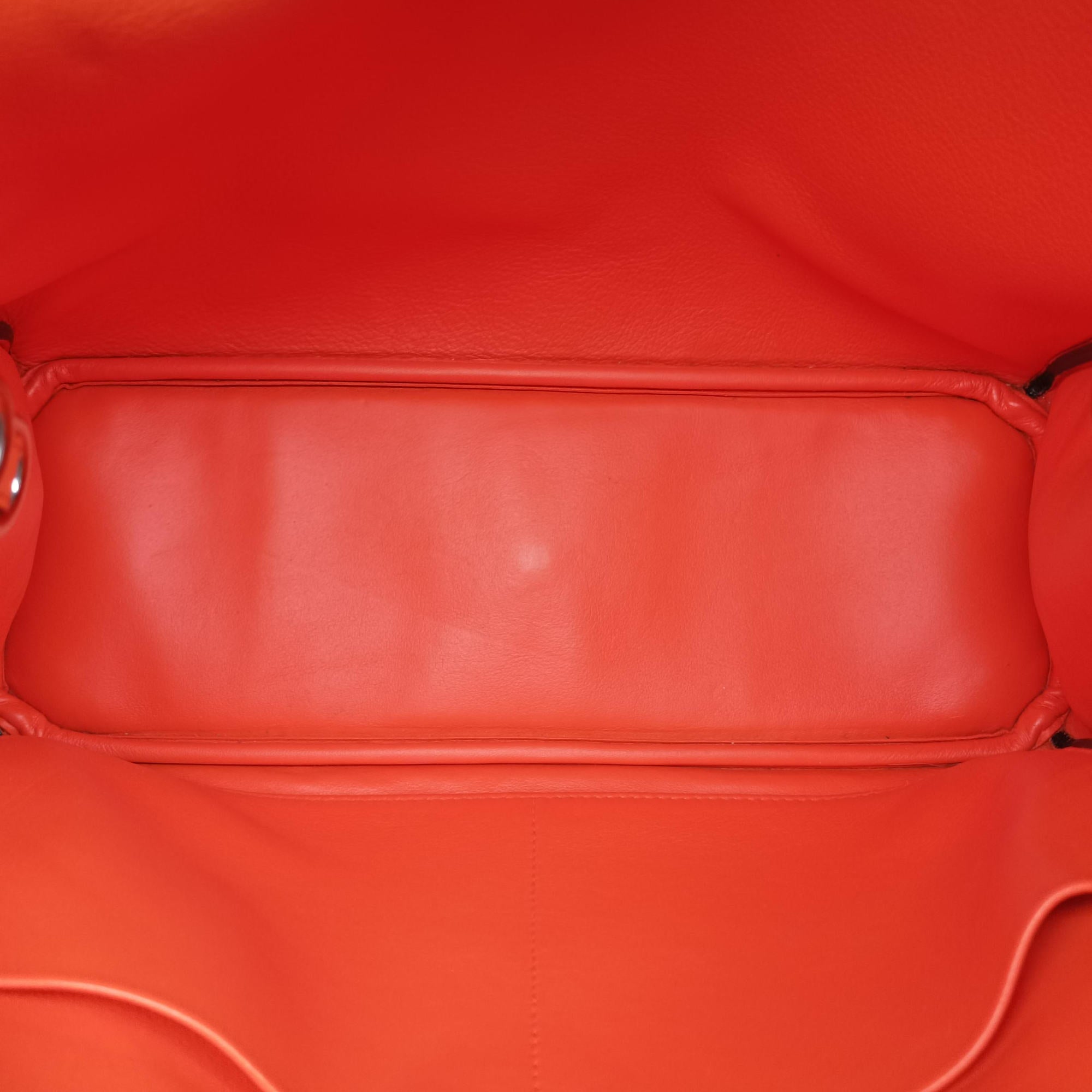 Secondhand Christian Dior Diorissimo Purple×Orange Leather  handbag | stylenewstar