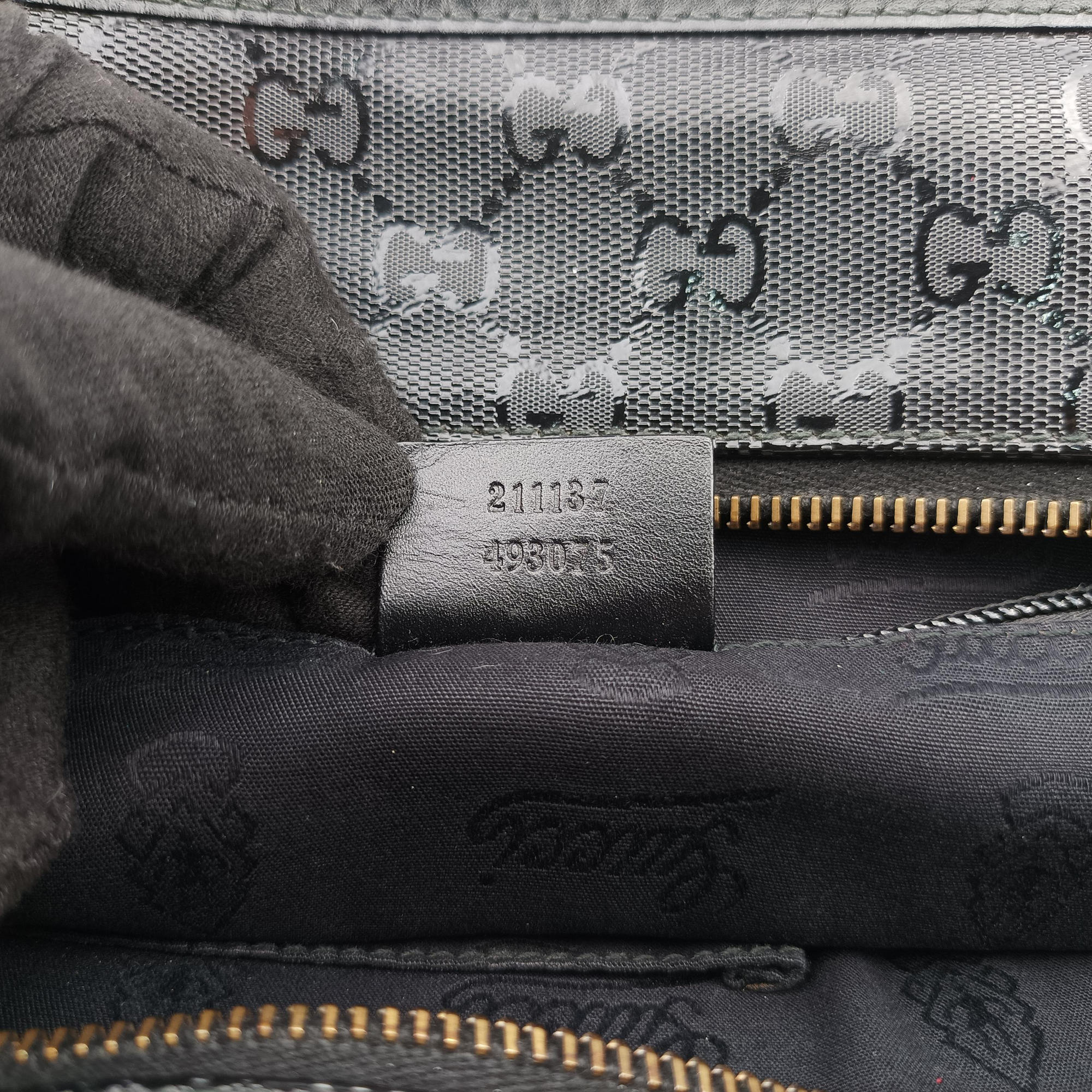 Secondhand Gucci GG Imprime Black PVC coated canvas×Leather 211137 shoulderbag | stylenewstar
