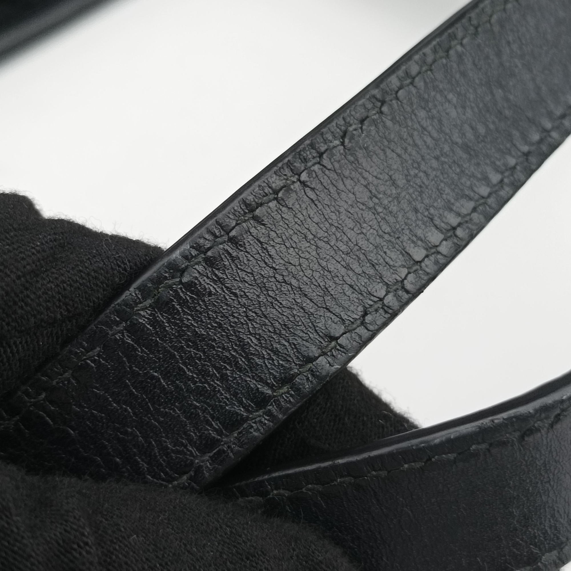 Secondhand Gucci GG Imprime Black PVC coated canvas×Leather 211137 shoulderbag | stylenewstar