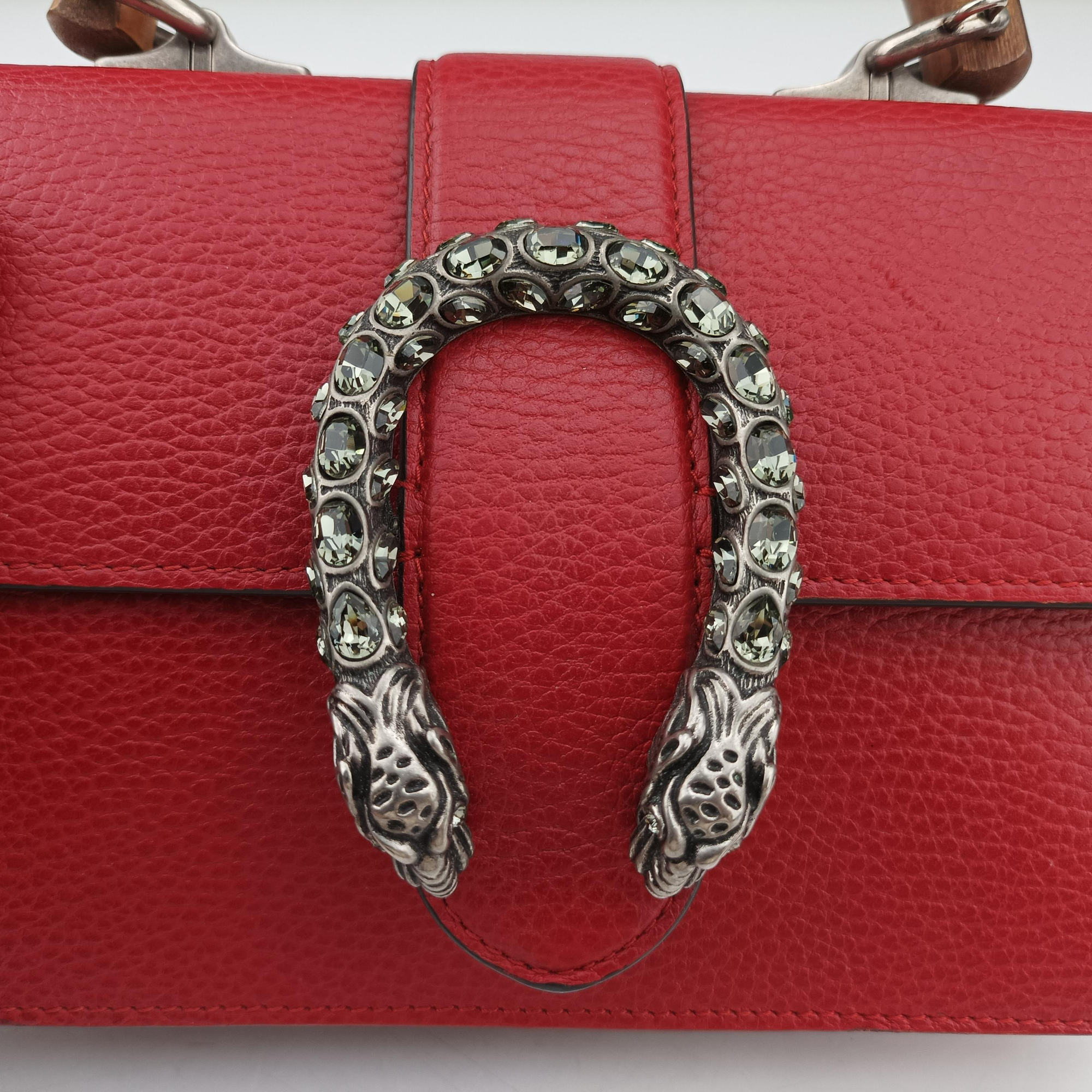Pre-owned Gucci Dionysus Red Leather 523367 shoulderbag | stylenewstar