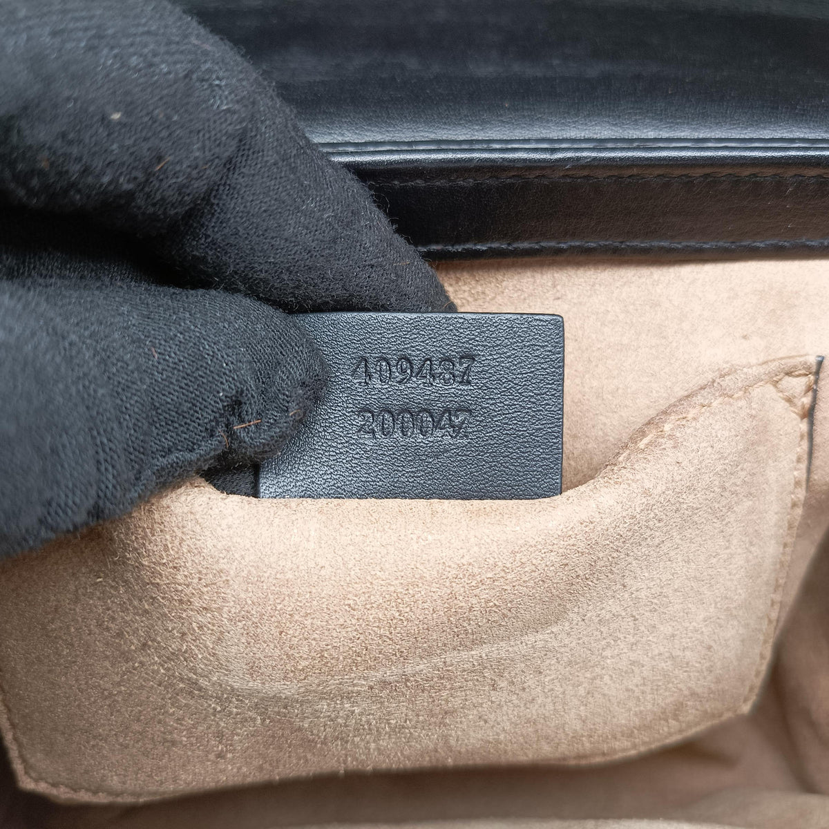 Pre-owned Gucci Padlock beige×black PVC coated canvas×Leather 409487 shoulderbag | stylenewstar