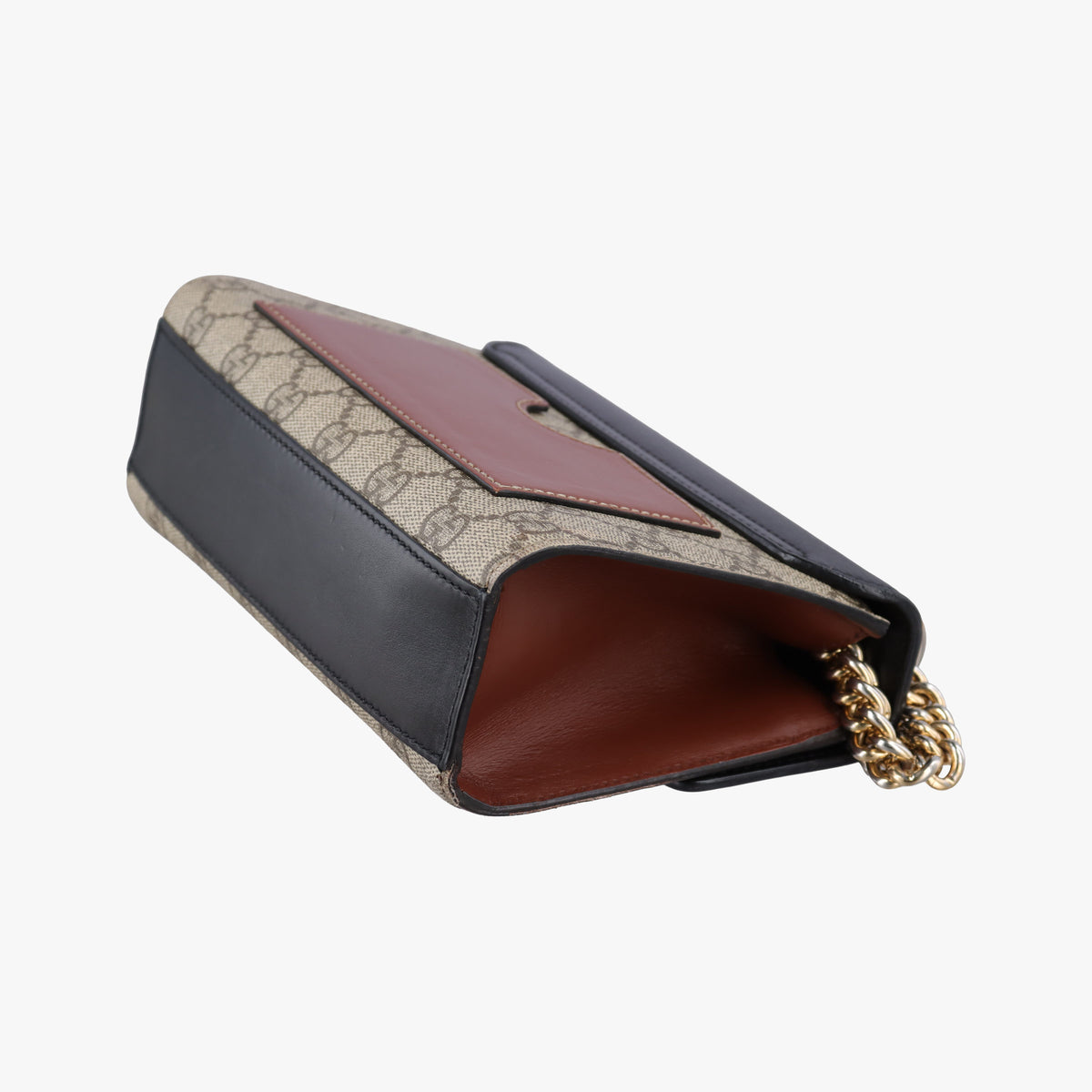Pre-owned Gucci Padlock beige×black PVC coated canvas×Leather 409487 shoulderbag | stylenewstar