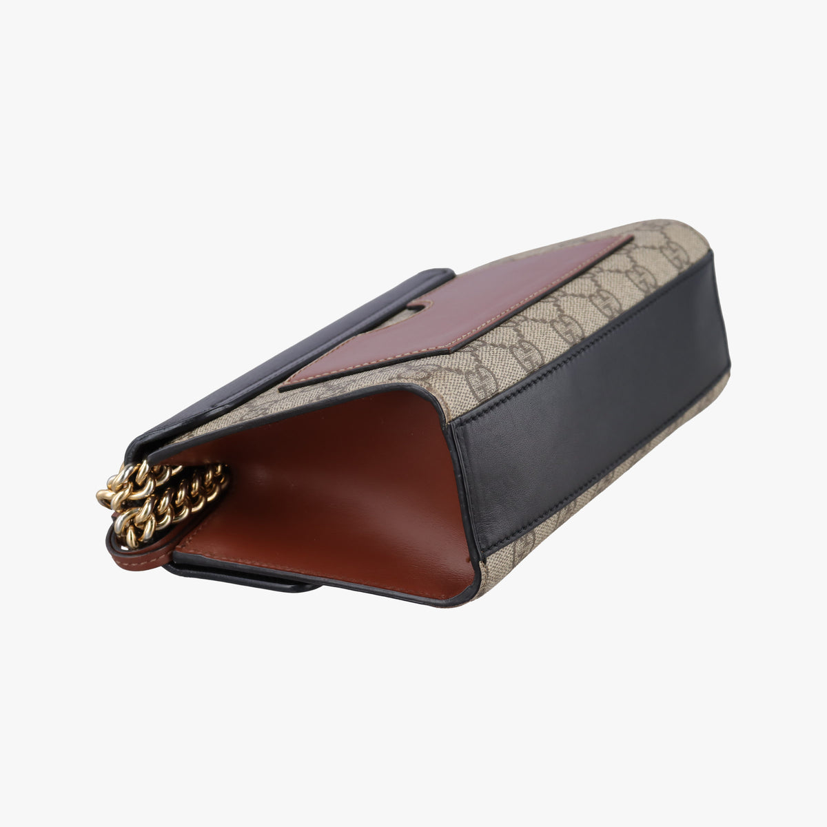 Pre-owned Gucci Padlock beige×black PVC coated canvas×Leather 409487 shoulderbag | stylenewstar