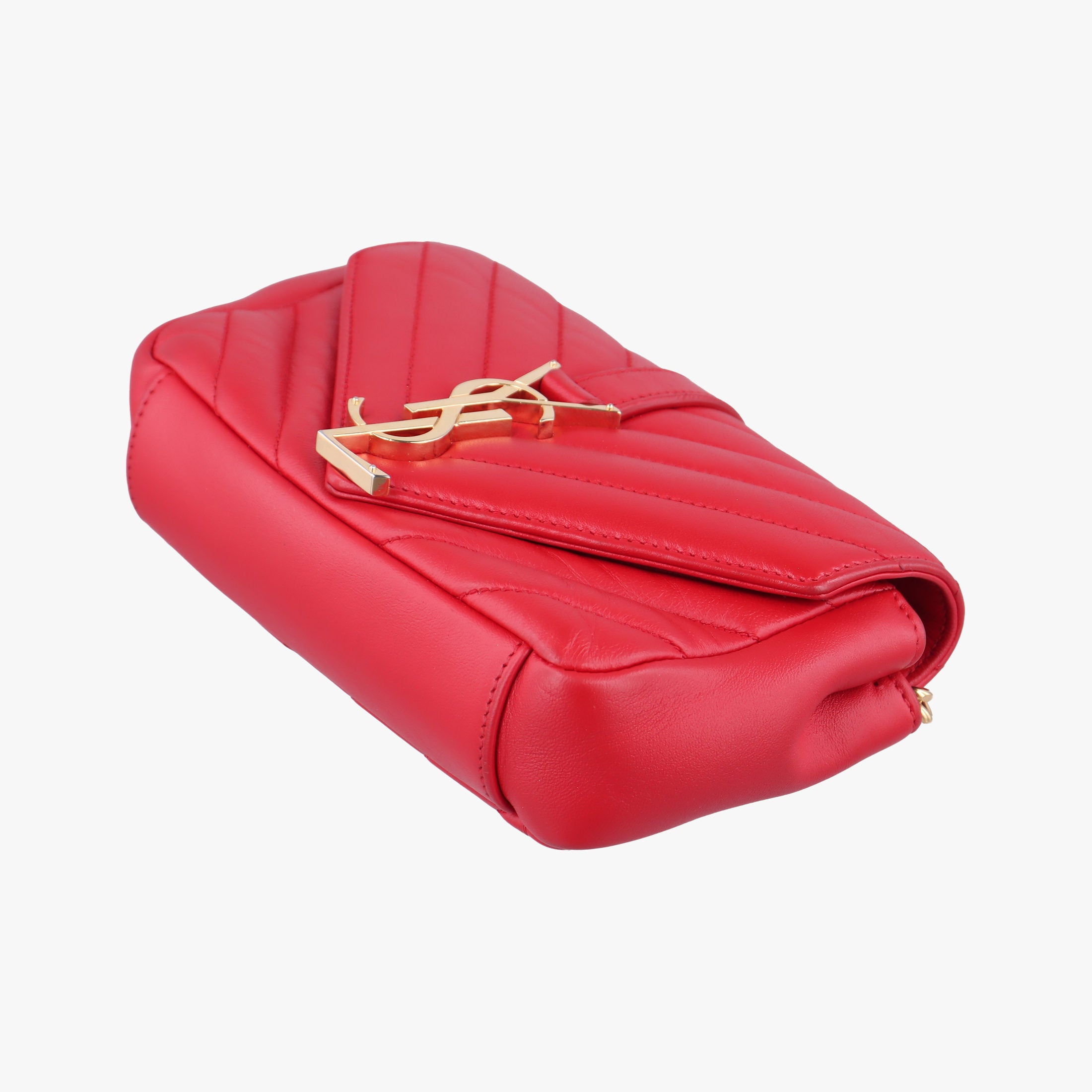 Vintage Yves Saint Laurent Baby Chai Red Leather 399289 shoulderbag | stylenewstar