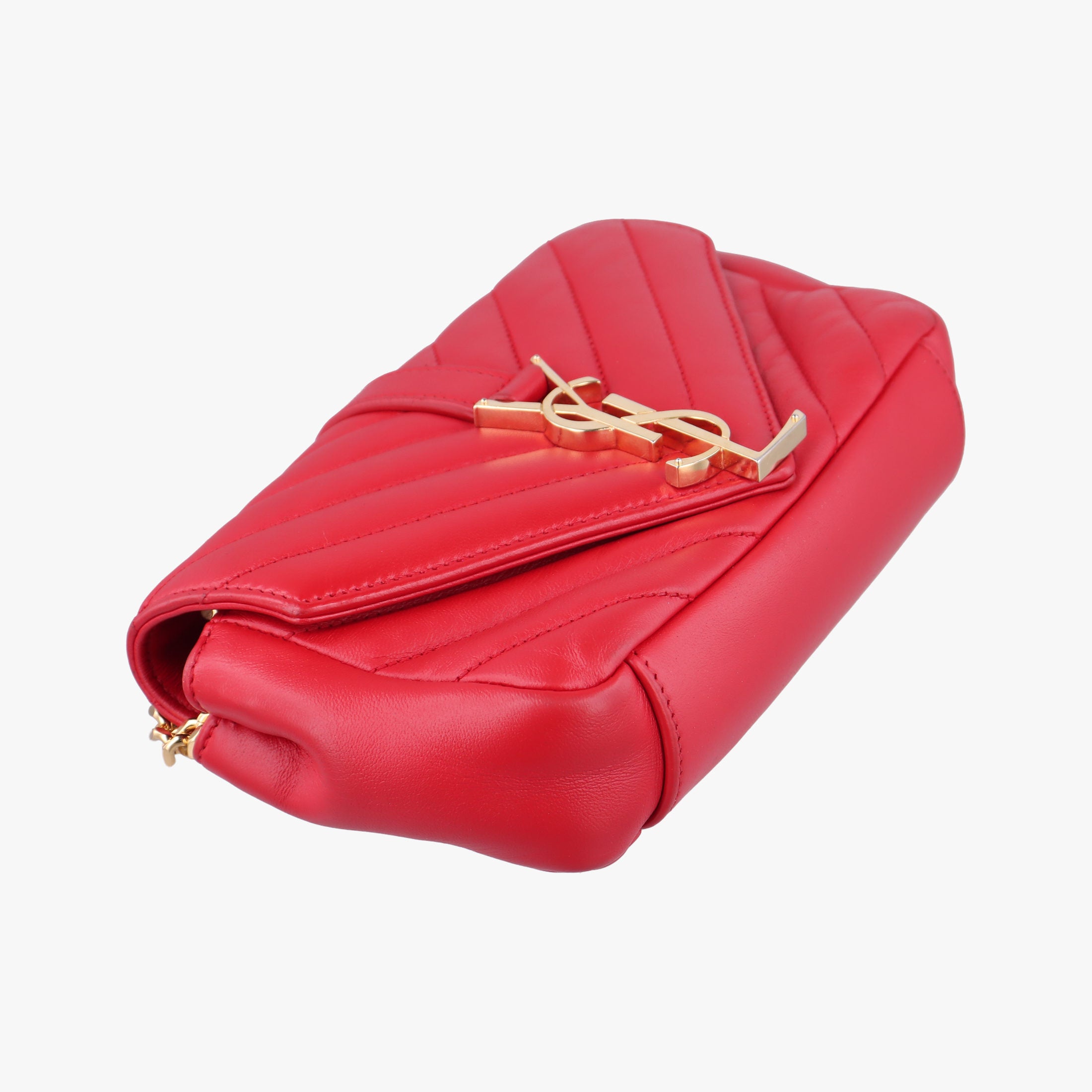 Vintage Yves Saint Laurent Baby Chai Red Leather 399289 shoulderbag | stylenewstar