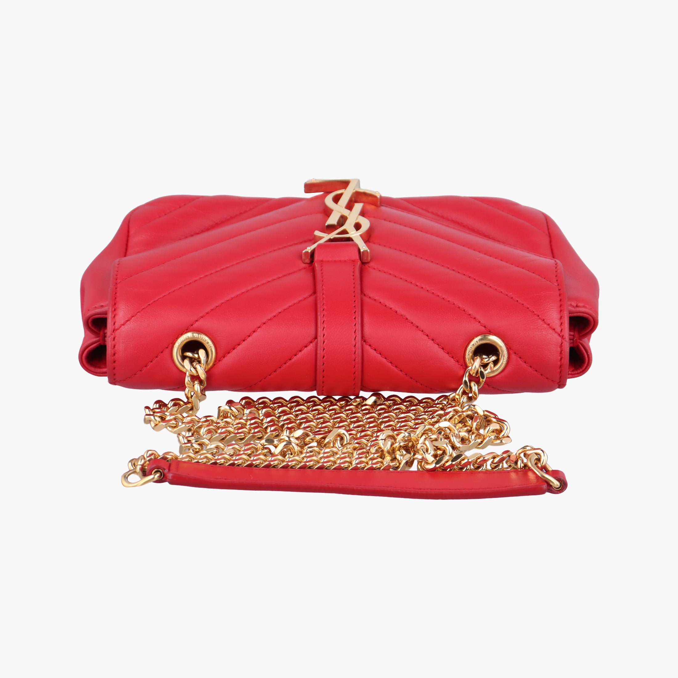 Vintage Yves Saint Laurent Baby Chai Red Leather 399289 shoulderbag | stylenewstar