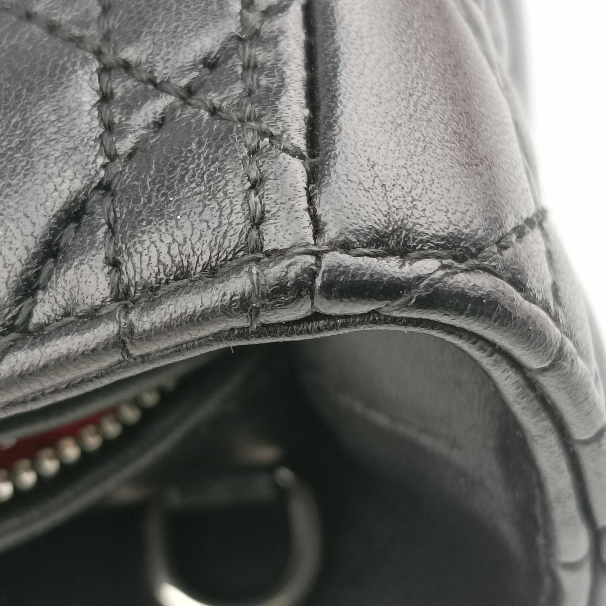 Vintage Christian Dior Lady Dior Black lambskin  handbag | stylenewstar