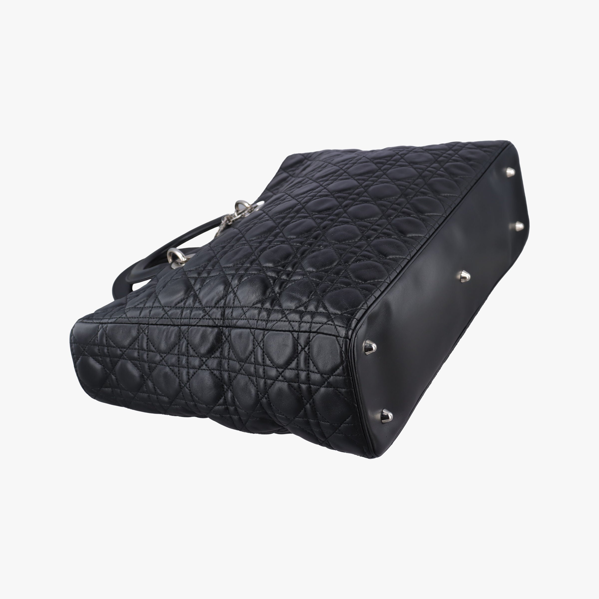 Vintage Christian Dior Lady Dior Black lambskin  handbag | stylenewstar