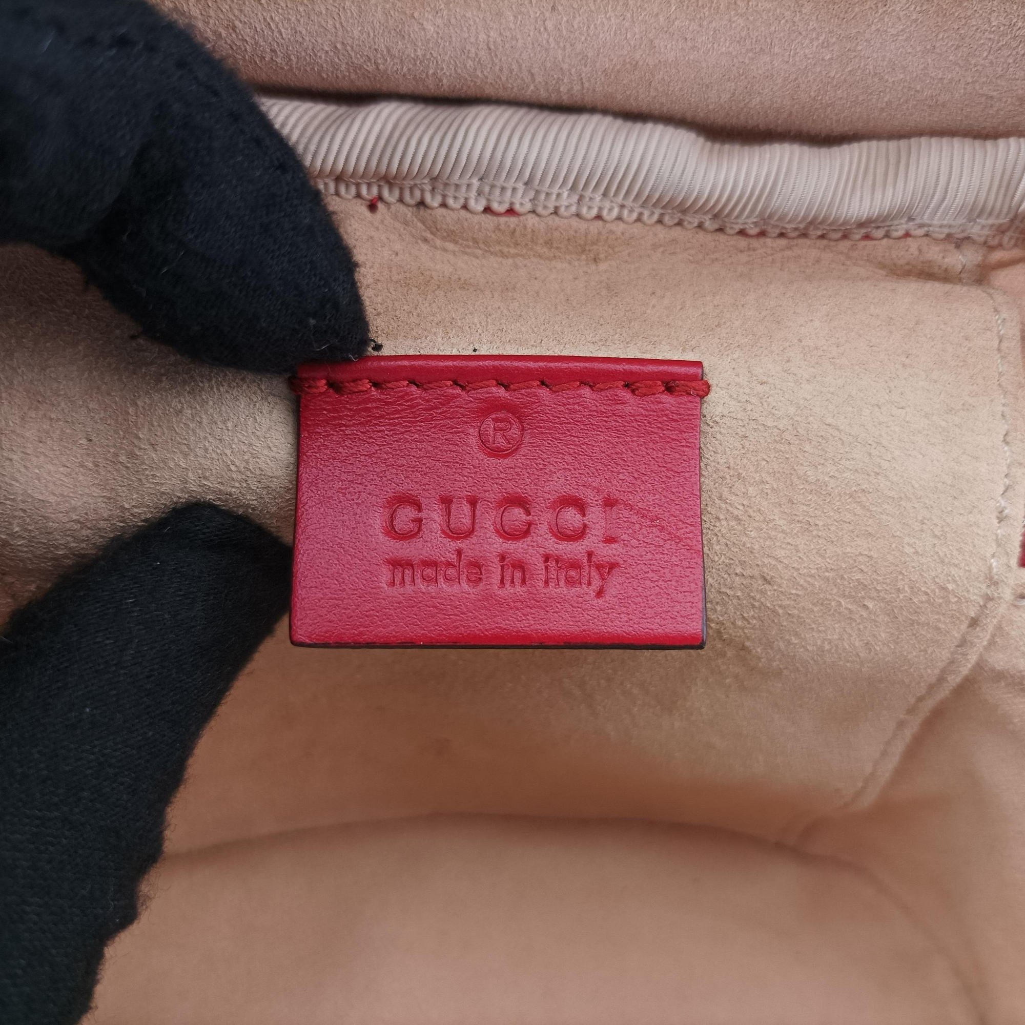 Vintage Gucci GG Marmont Red Leather 598594 backpack/rucksack | stylenewstar