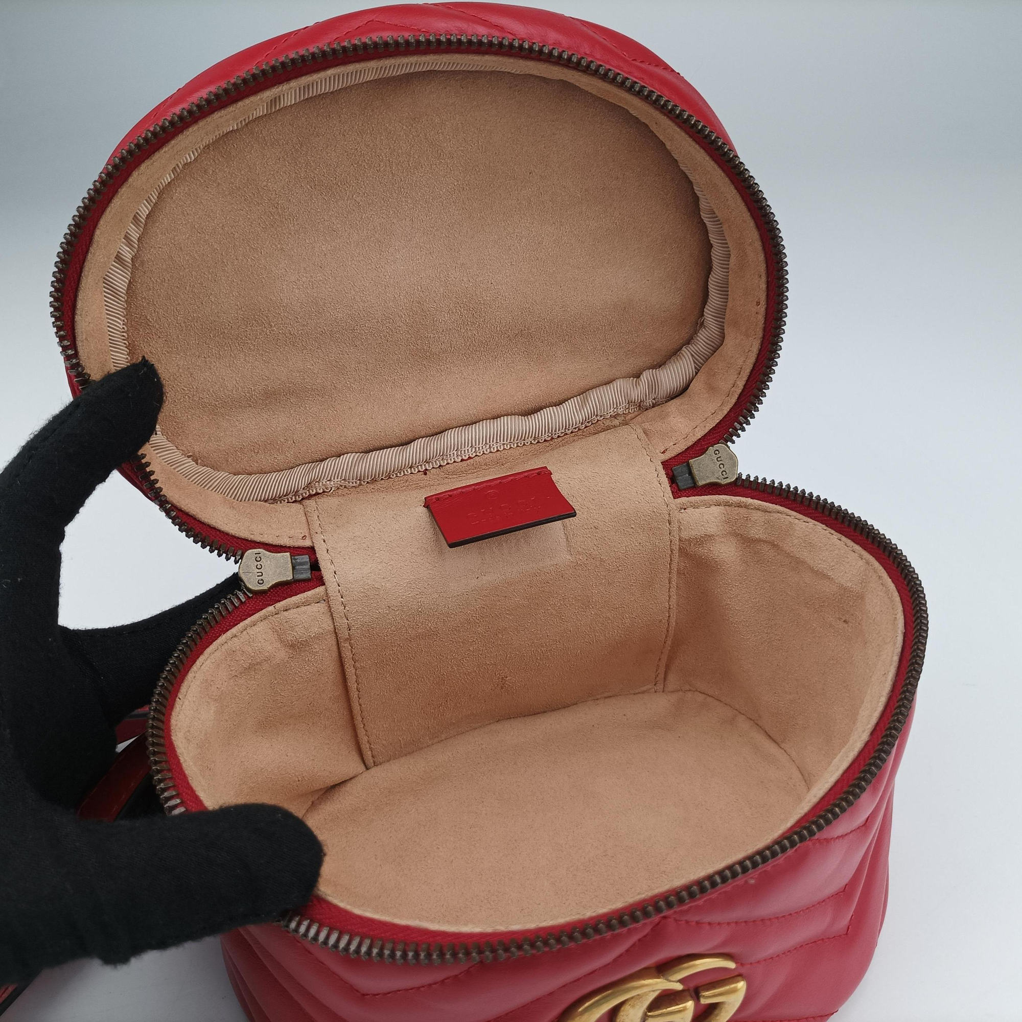 Vintage Gucci GG Marmont Red Leather 598594 backpack/rucksack | stylenewstar