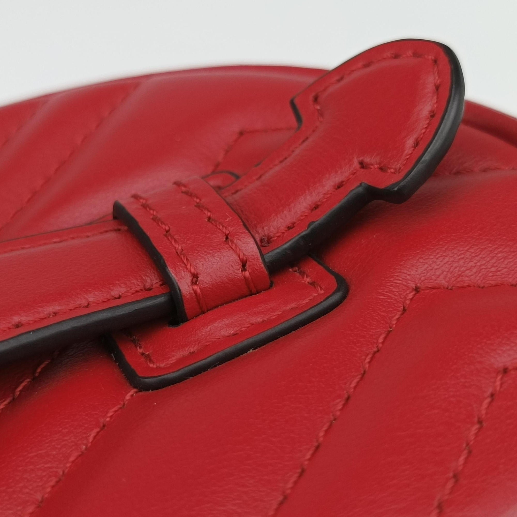 Vintage Gucci GG Marmont Red Leather 598594 backpack/rucksack | stylenewstar