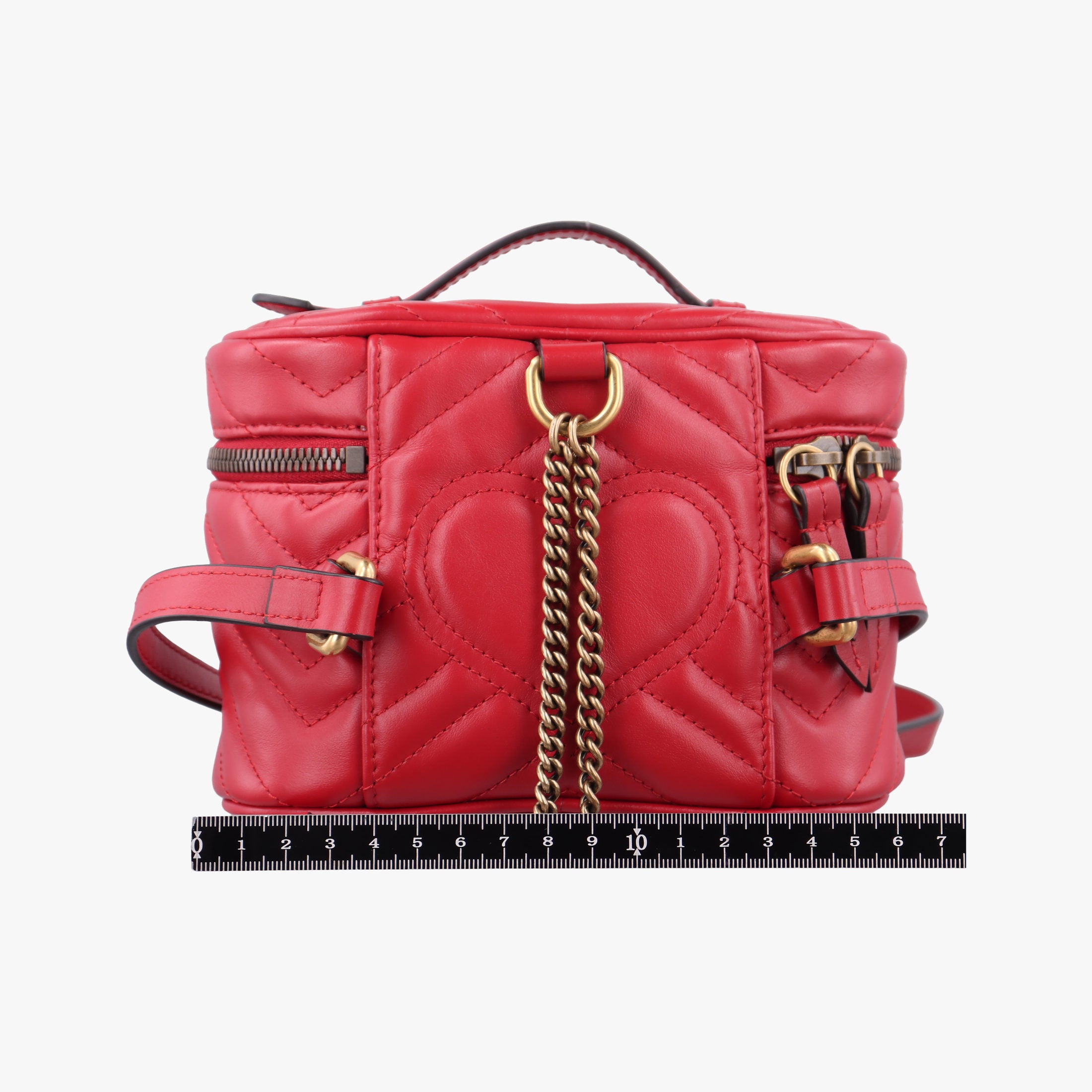 Vintage Gucci GG Marmont Red Leather 598594 backpack/rucksack | stylenewstar