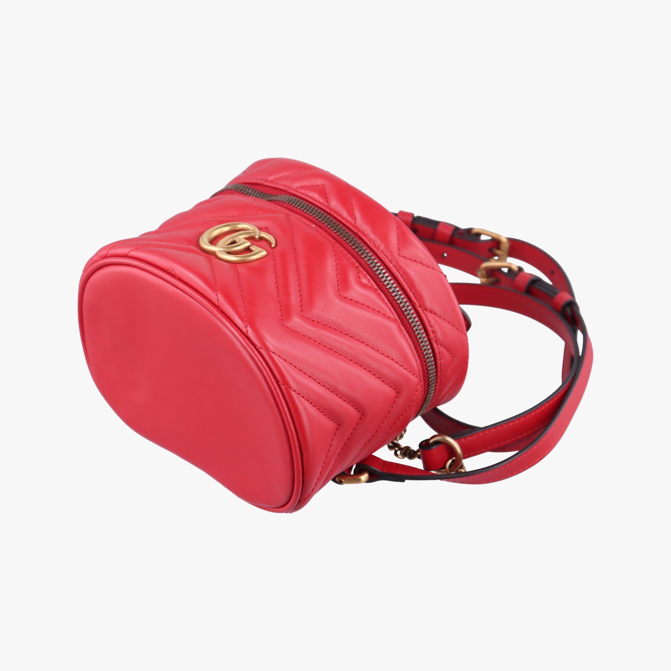 Vintage Gucci GG Marmont Red Leather 598594 backpack/rucksack | stylenewstar