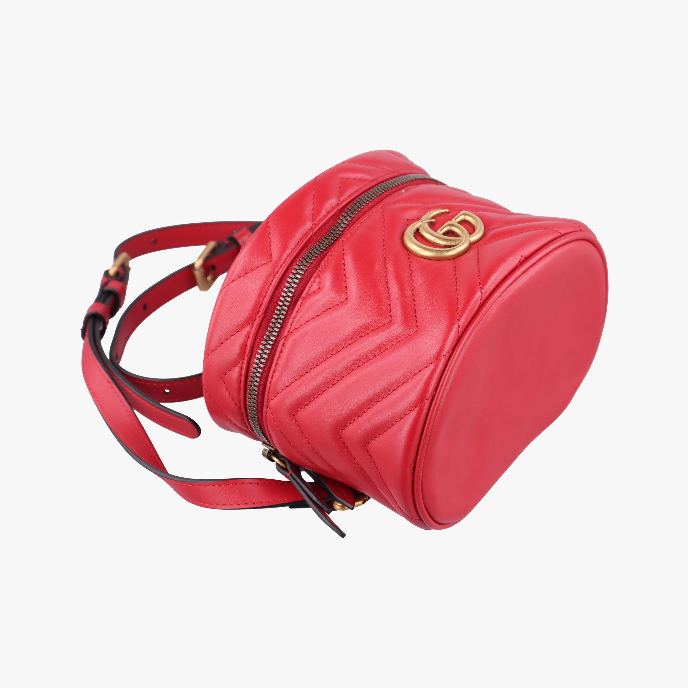 Vintage Gucci GG Marmont Red Leather 598594 backpack/rucksack | stylenewstar