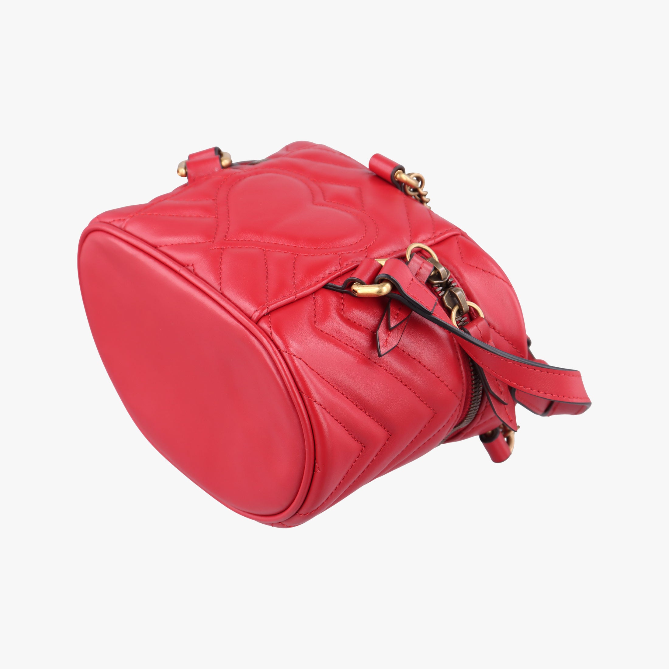 Vintage Gucci GG Marmont Red Leather 598594 backpack/rucksack | stylenewstar