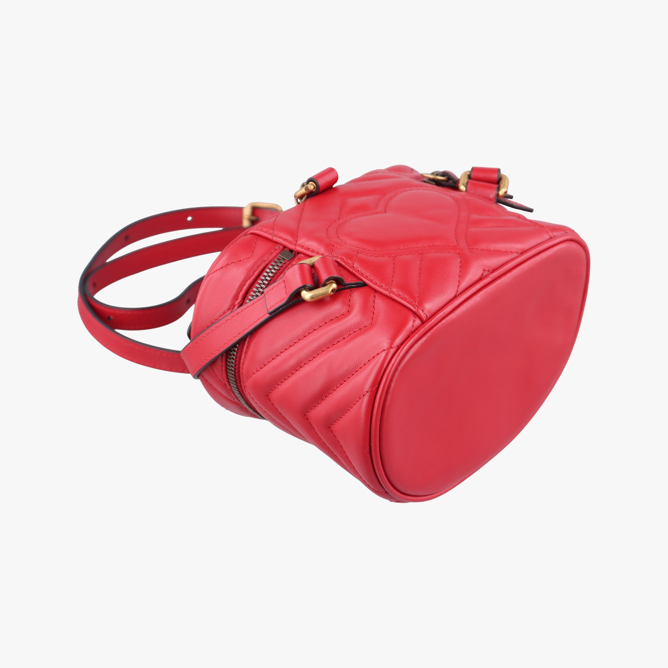 Vintage Gucci GG Marmont Red Leather 598594 backpack/rucksack | stylenewstar