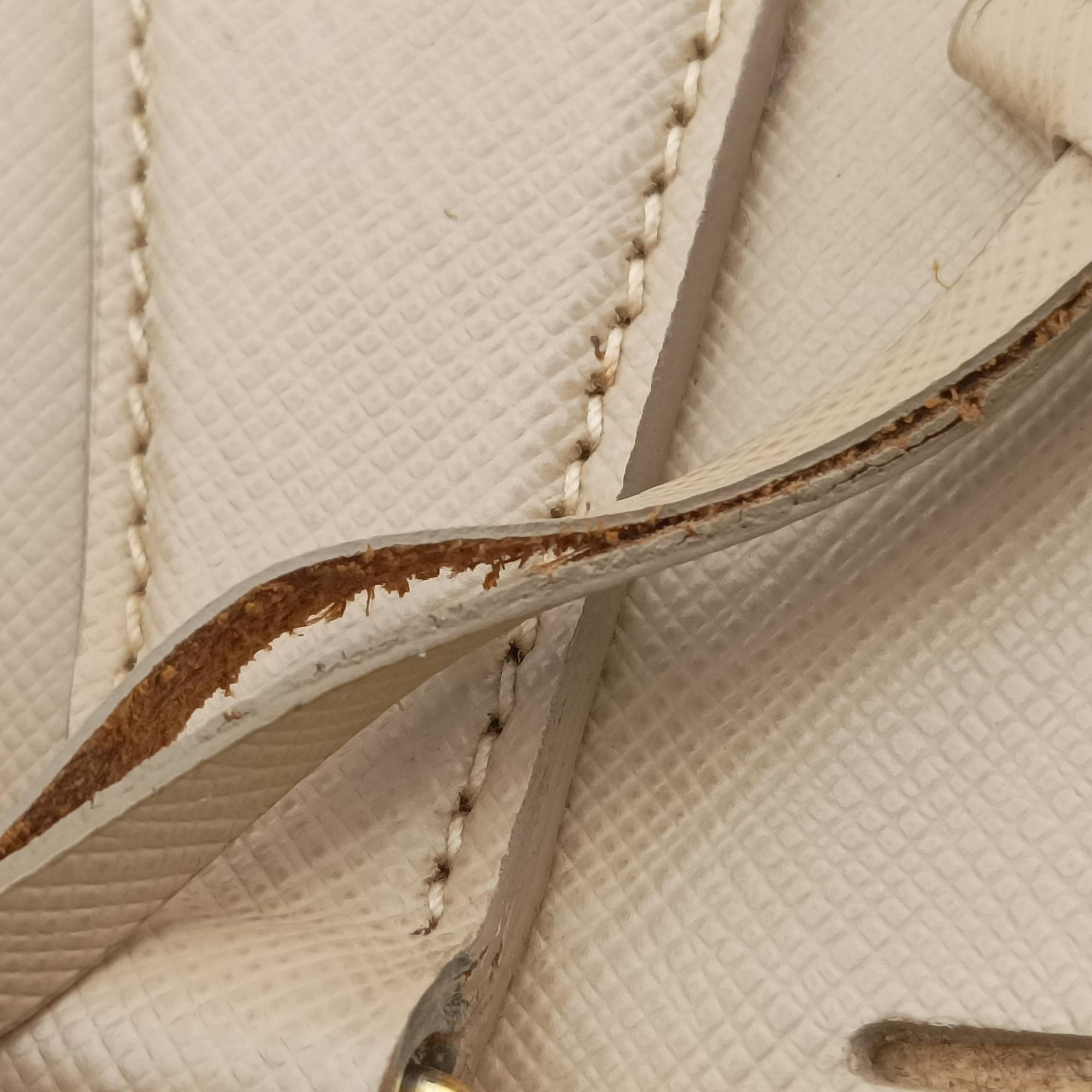 Pre-owned Prada Galleria Beige SAFFIANO Leather BN1786 shoulderbag | stylenewstar