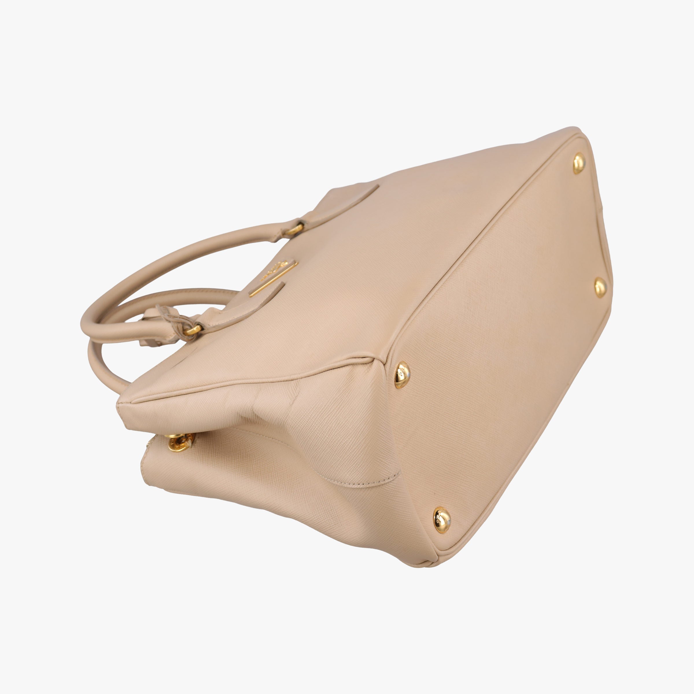 Pre-owned Prada Galleria Beige SAFFIANO Leather BN1786 shoulderbag | stylenewstar