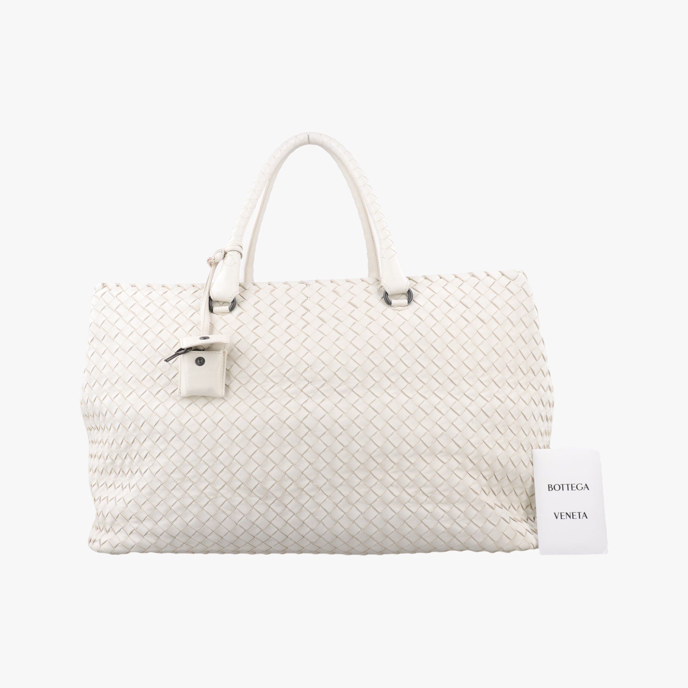 Pre-owned Bottega Veneta Intrecciato White lambskin  handbag | stylenewstar